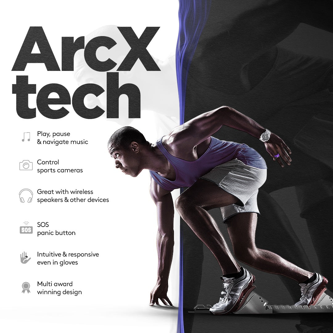 ArcX - Smart Ring - Wasserdichte Bluetooth Fernbedienung für Smartphones, Action-Cams, Kopfhörer, Lautsprecher, TV und mehr