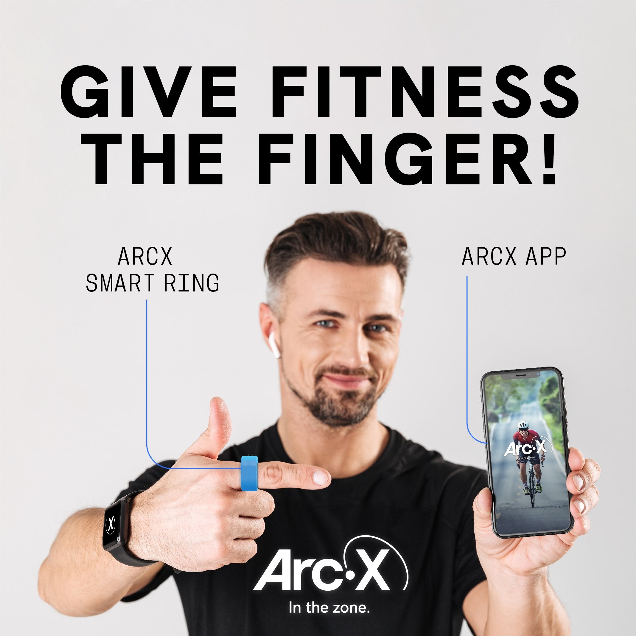 ArcX - Smart Ring - Wasserdichte Bluetooth Fernbedienung für Smartphones, Action-Cams, Kopfhörer, Lautsprecher, TV und mehr