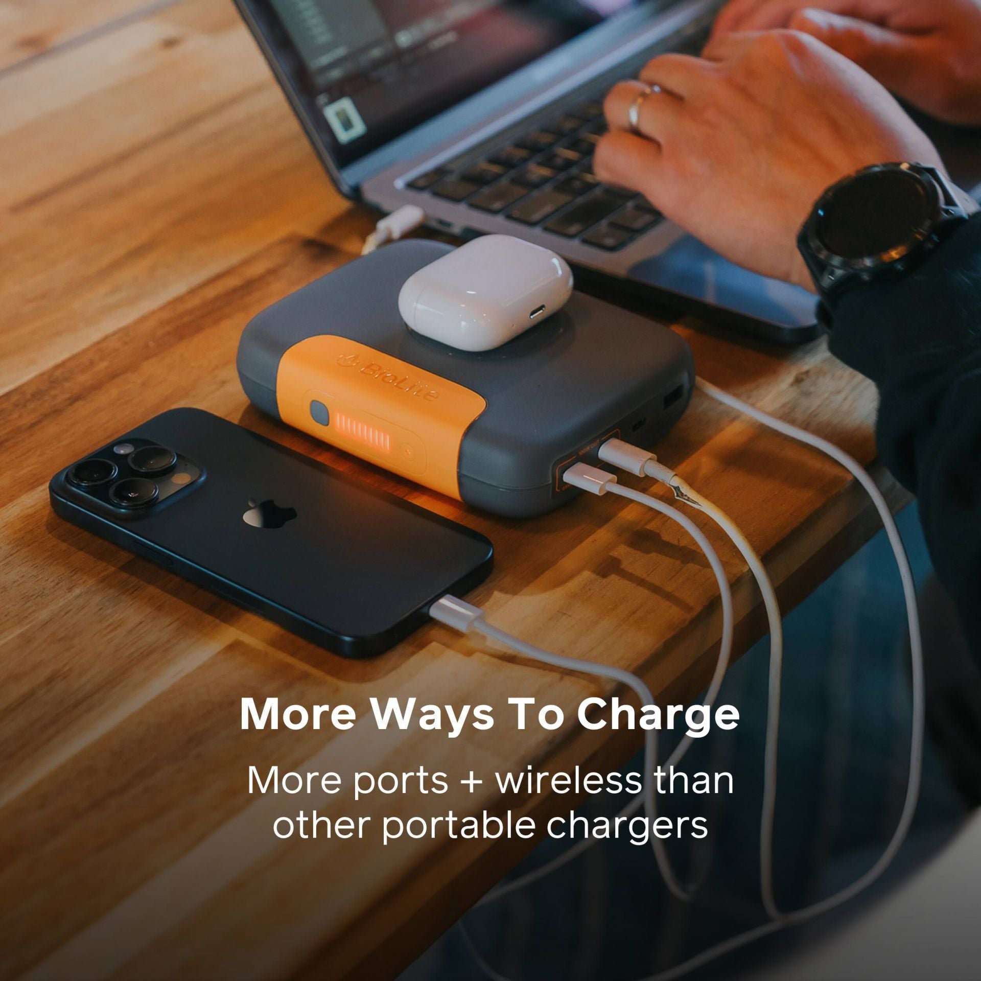 BioLite Charge 100 MAX - USB-C Power Delivery (PD) Powerbank mit 91 Wh (25.000 mAh) für Laptops von BioLite