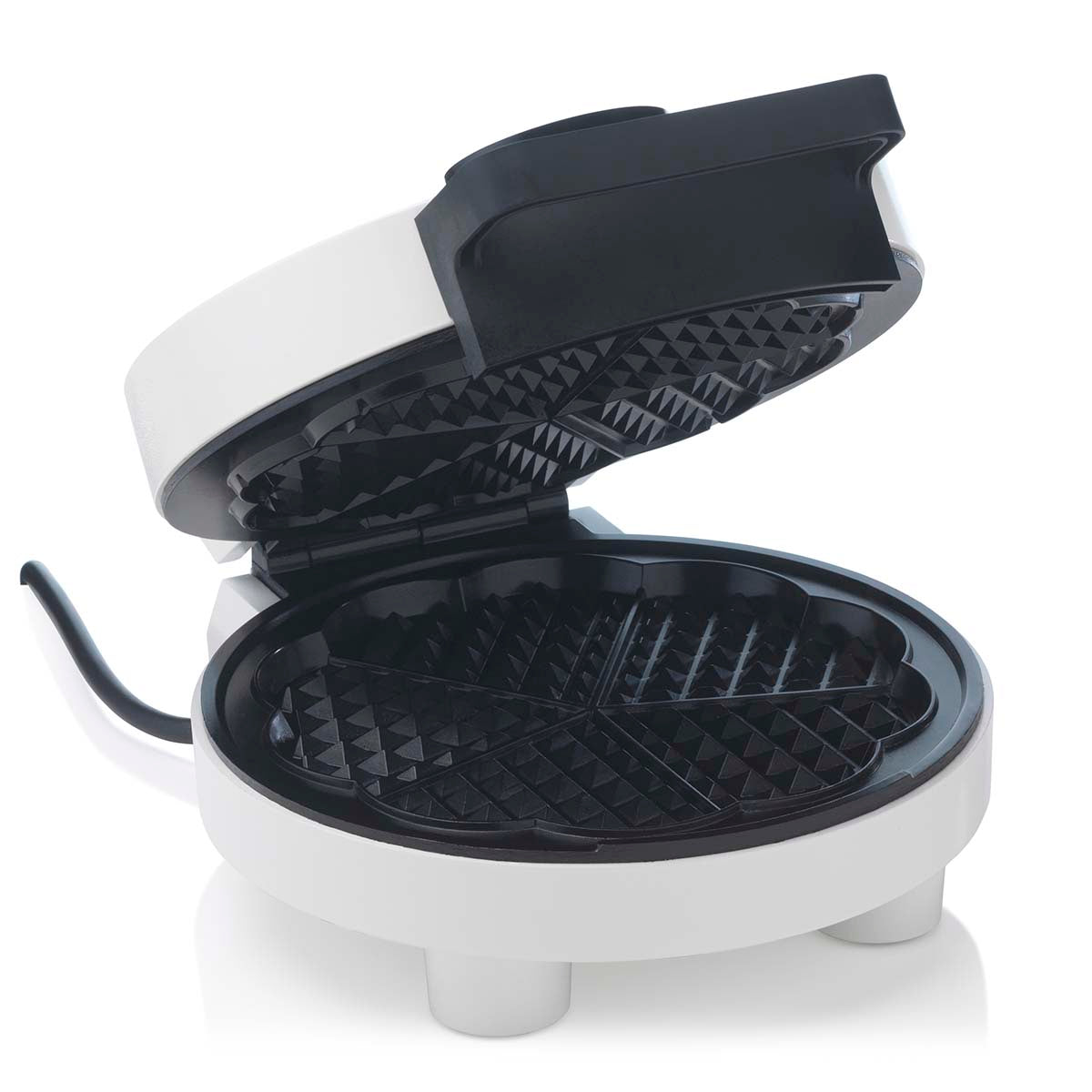 Waffeleisen in Herzform Weiß