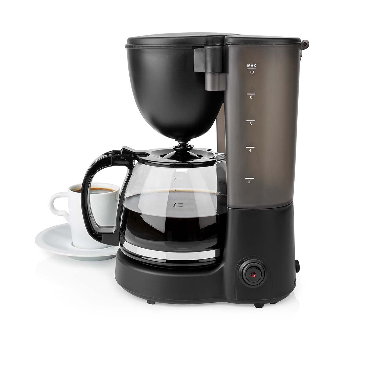 Kaffeemaschine | 1,25 l | 750 W | 10 Tassen | Warmhaltefunktion | Automatische Abschaltung | Schwarz