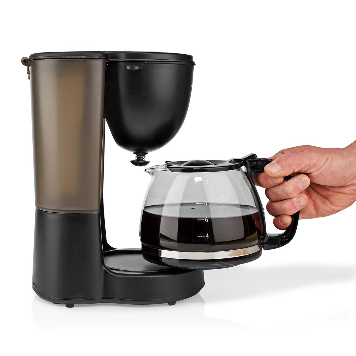 Kaffeemaschine | 1,25 l | 750 W | 10 Tassen | Warmhaltefunktion | Automatische Abschaltung | Schwarz