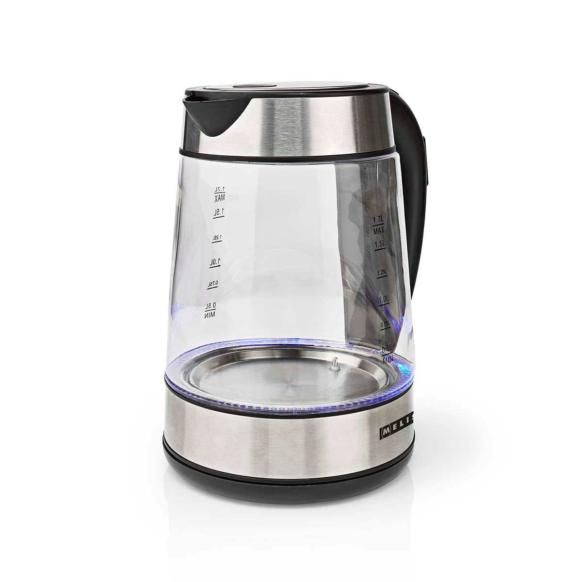 Digitaler Wasserkocher | 1,7 l | 2200 W | Glas | 50/70/80/90/100 °C Voreinstellungen | 360° Pirouettenboden | Verdecktes Heizelement | Strix® Regler | Warmhaltefunktion | Trockengehschutz