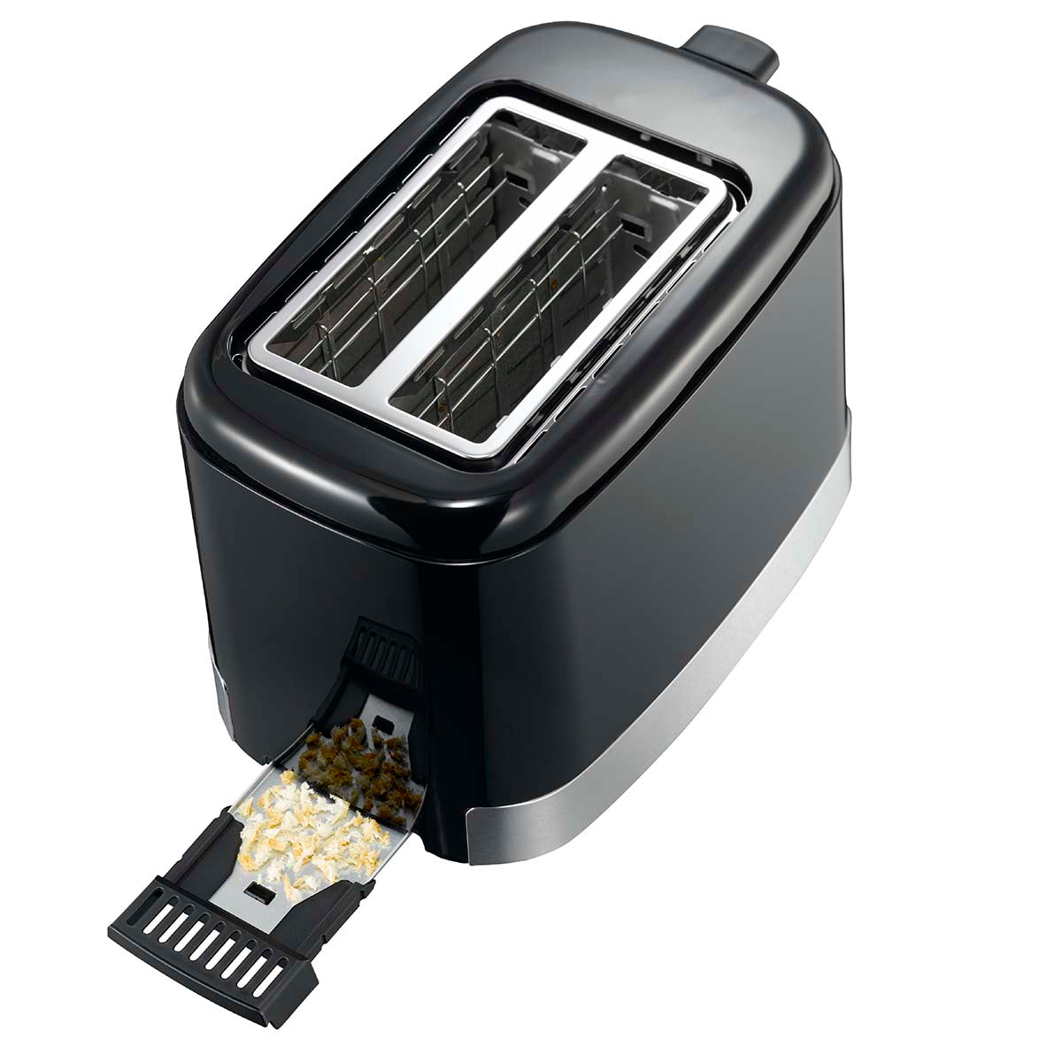 Hochkant-Toaster 2 Scheiben 800W Schwarz/Edelstahl