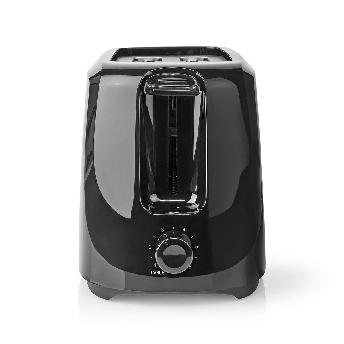 Toaster | 2 Schlitze | 700 W | 6 Bräunungsstufen | Herausnehmbares Krümelfach | Abbruchfunktion | Schwarz