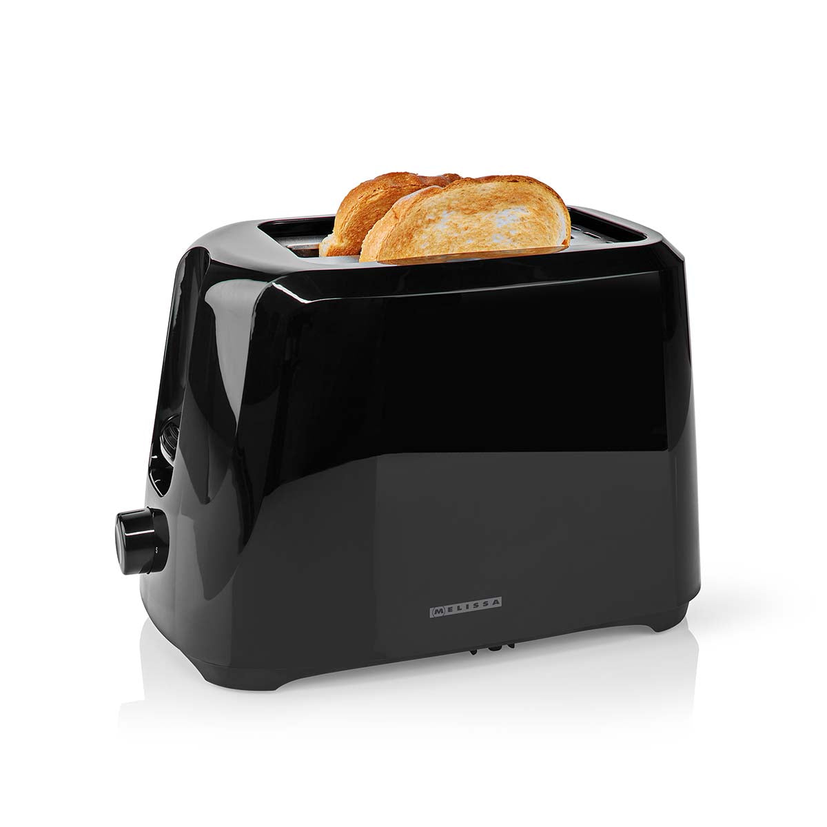 Toaster | 2 Schlitze | 700 W | 6 Bräunungsstufen | Herausnehmbares Krümelfach | Abbruchfunktion | Schwarz