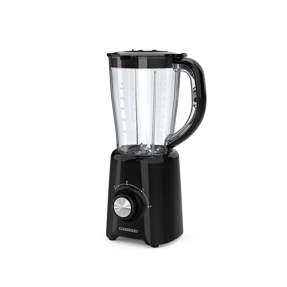 Standmixer | 800 W | 2 Geschwindigkeiten + Pulse | 4 Edelstahlklingen | Kunststoffkrug | Schwarz