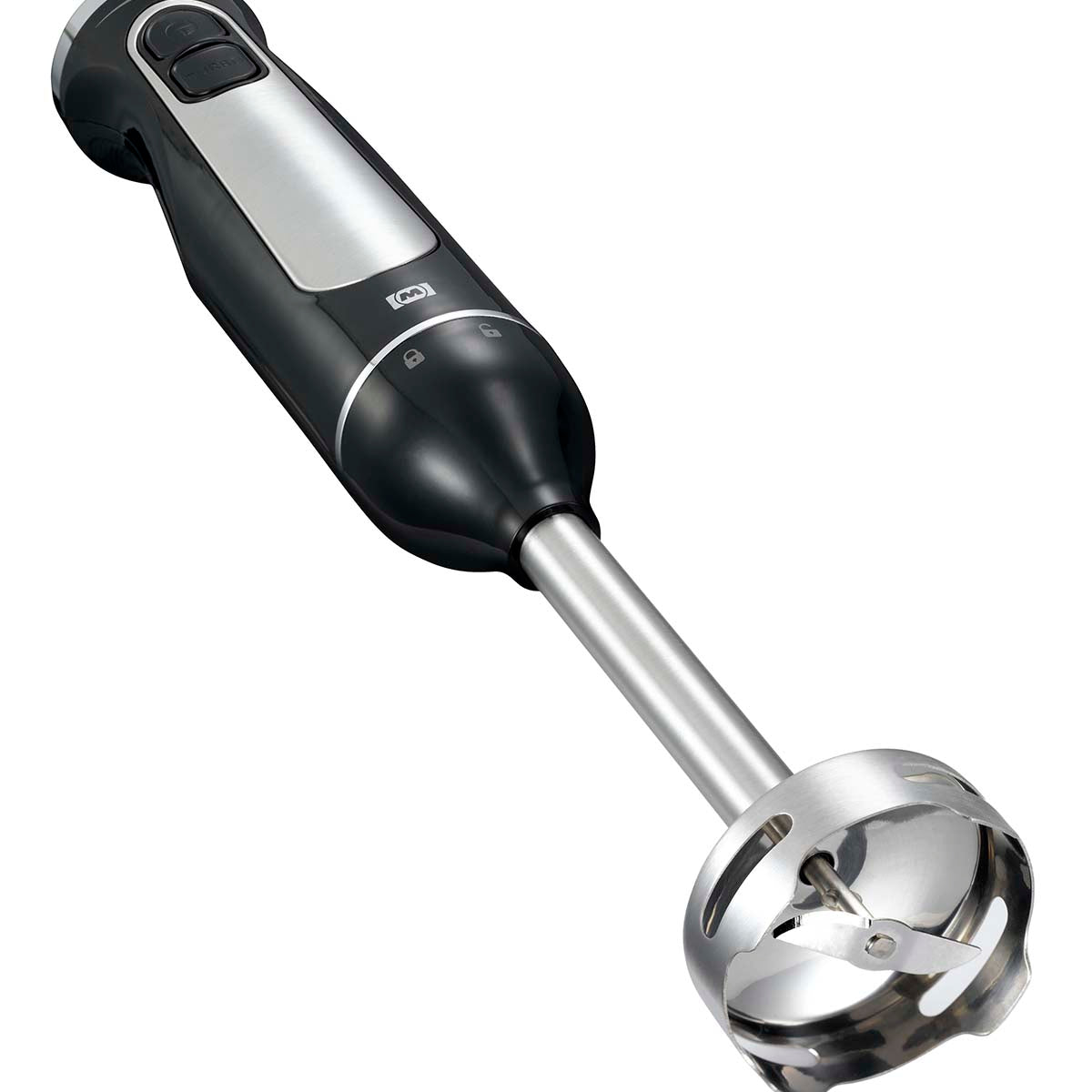 Stabmixer mit Zerkleinerer Schneebesen Tasse 600W Schwarz / Edelstahl