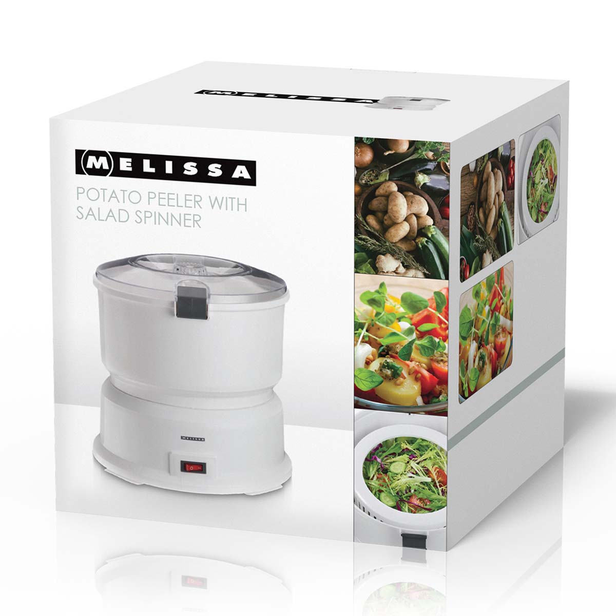 Kartoffelschäler mit Salatschleuder 85W Weiß