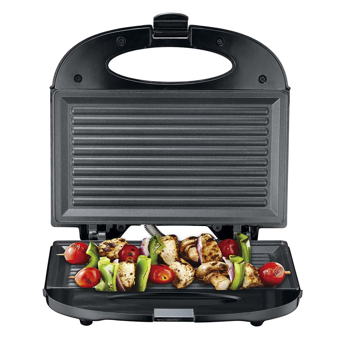 Sandwichmaker / Grillplatte 750 Watt Schwarz