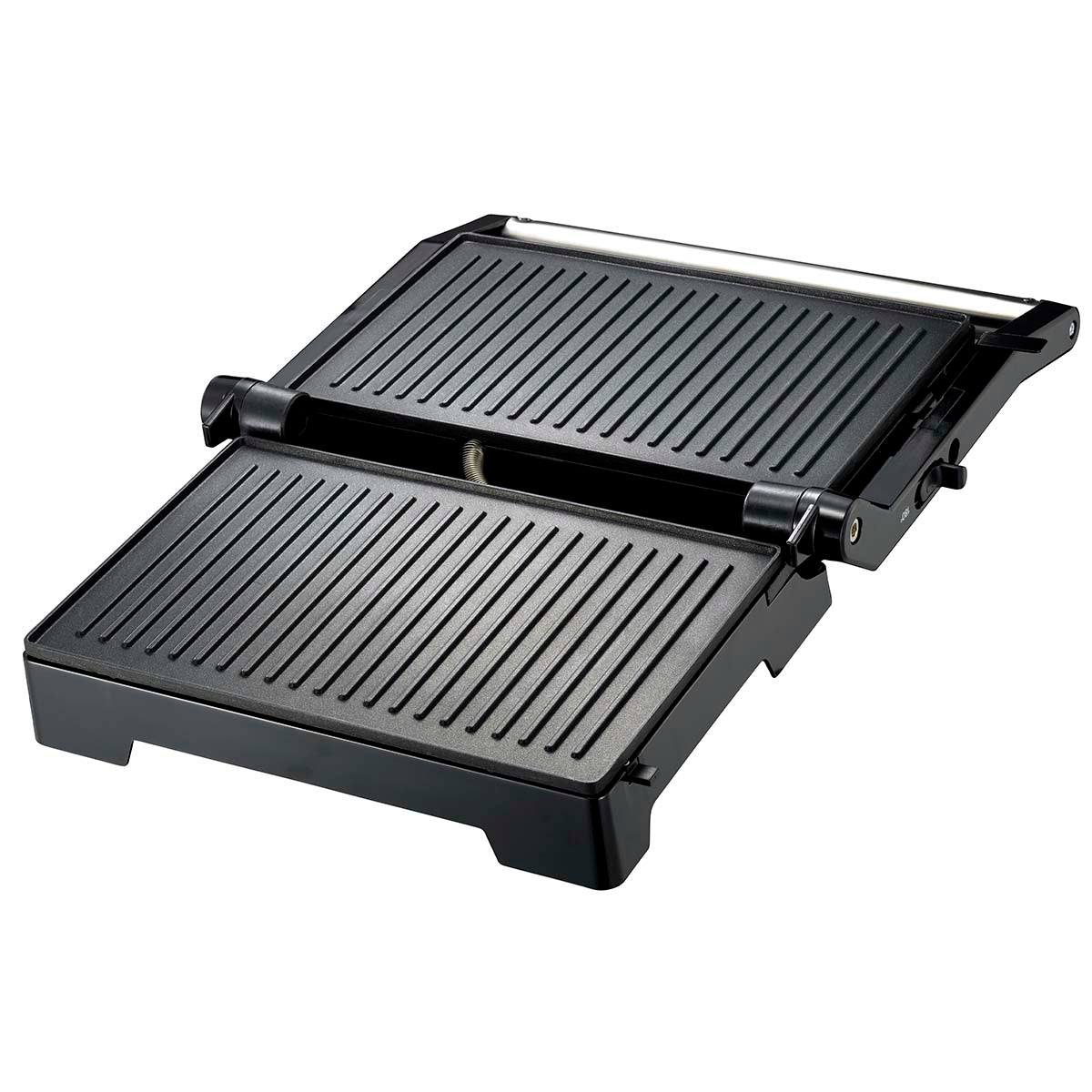 Panini-Grill und Kontaktgrill mit Antihaftbeschichtung und Überhitzungsschutz 1000W Schwarz