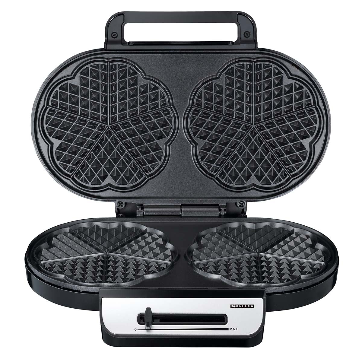 Doppel-Waffeleisen 1200W Schwarz/Edelstahl