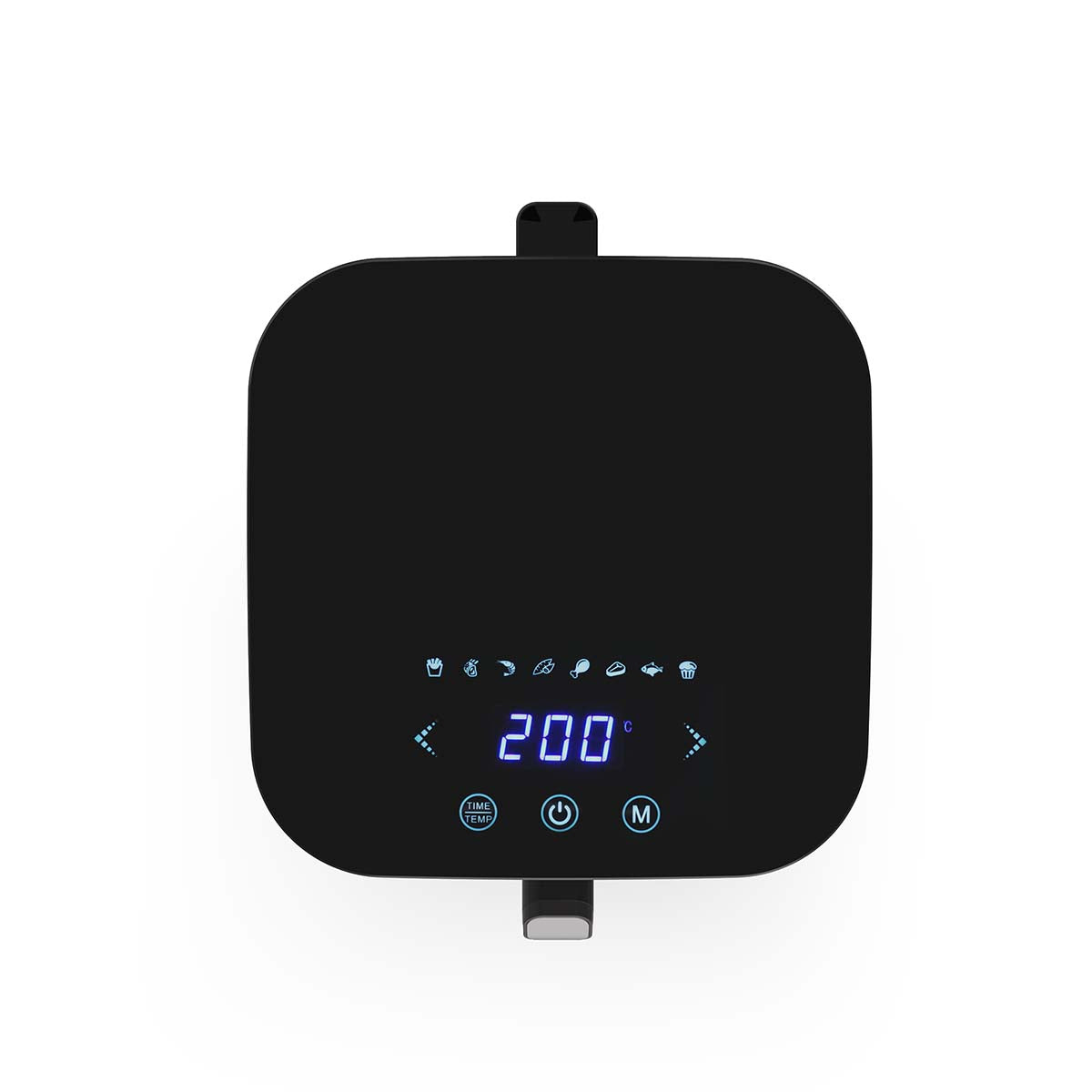 Digitale Heißluftfritteuse XL | 5 l | 60-min Timer | 8 Voreinstellungen | Sichtfenster | Schwarz