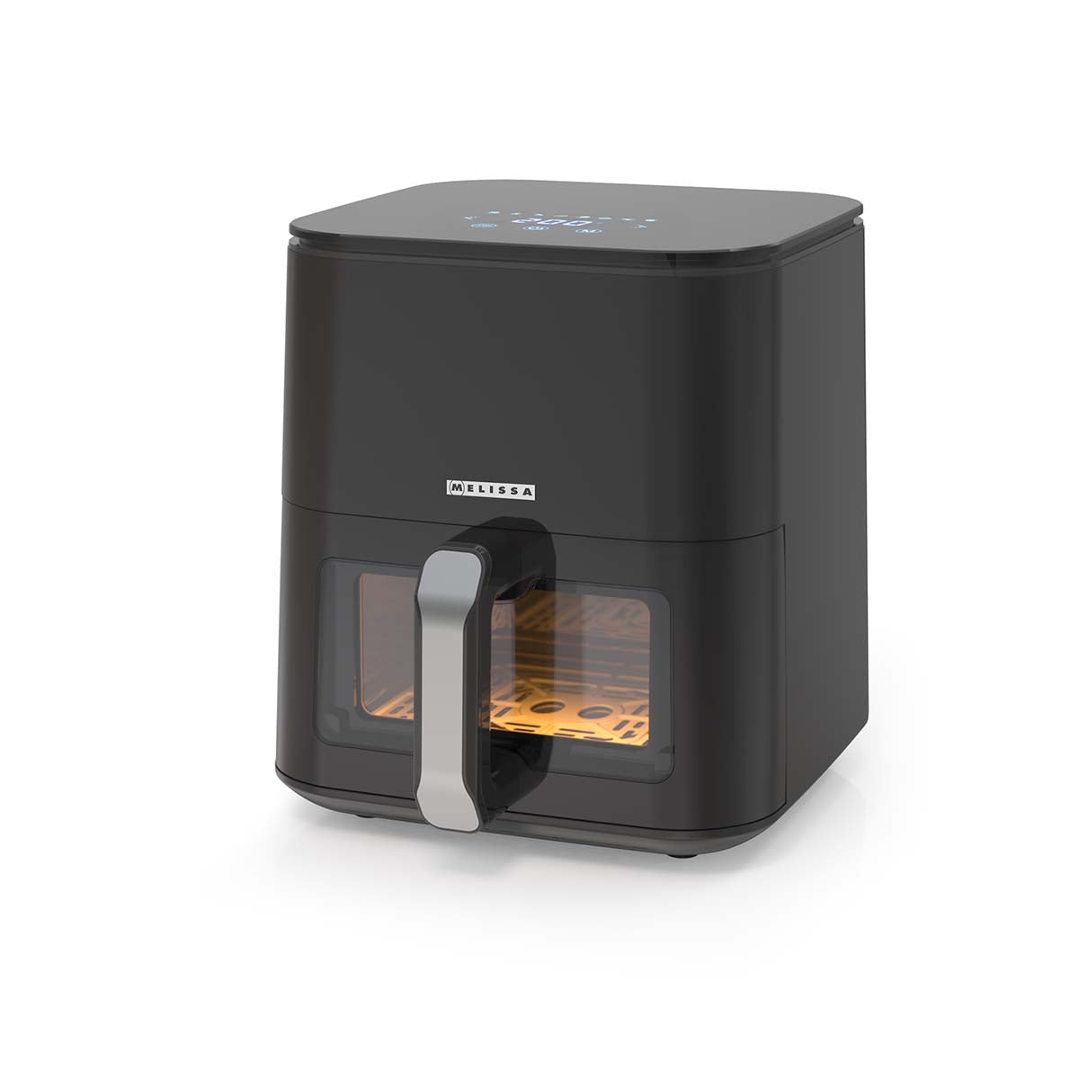 Digitale Heißluftfritteuse XL | 5 l | 60-min Timer | 8 Voreinstellungen | Sichtfenster | Schwarz