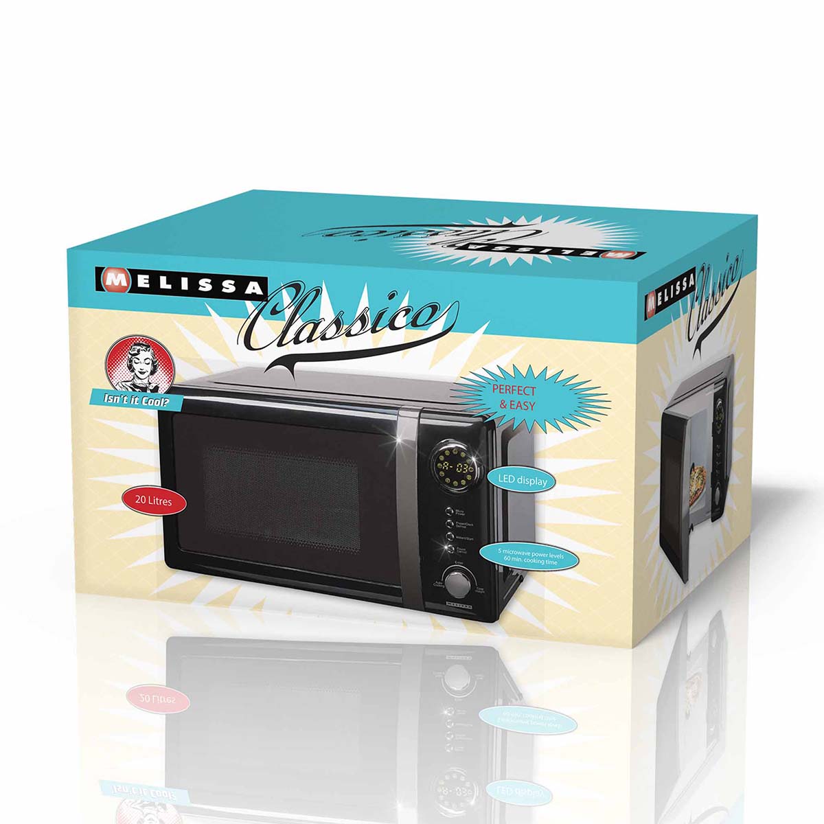 Mikrowelle elektronisch 20 L 700W Schwarz