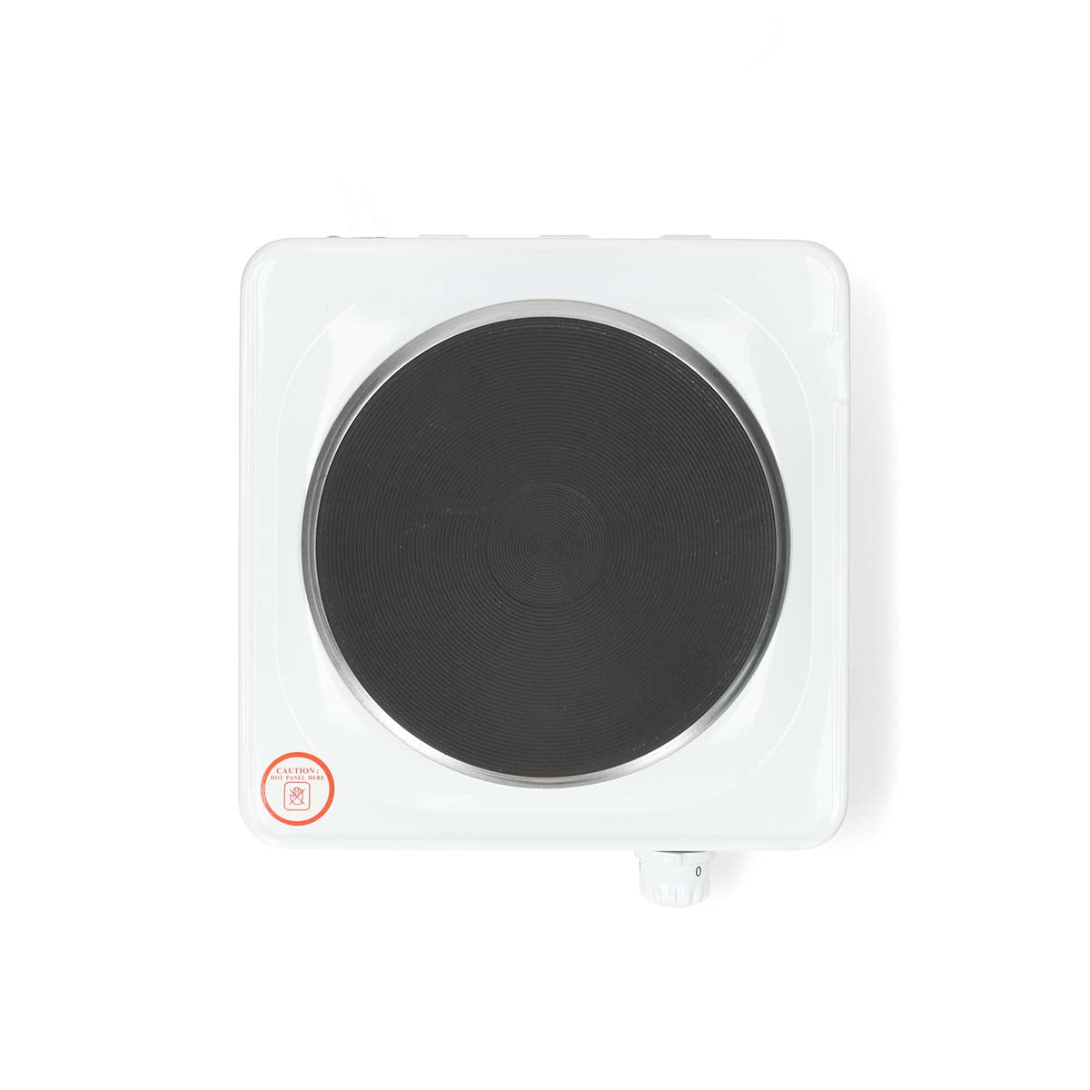 Elektrische Heizplatte | 1500 W | Ø 18,5 cm | 6 Heizstufen | Rutschfeste Füße | Weiß