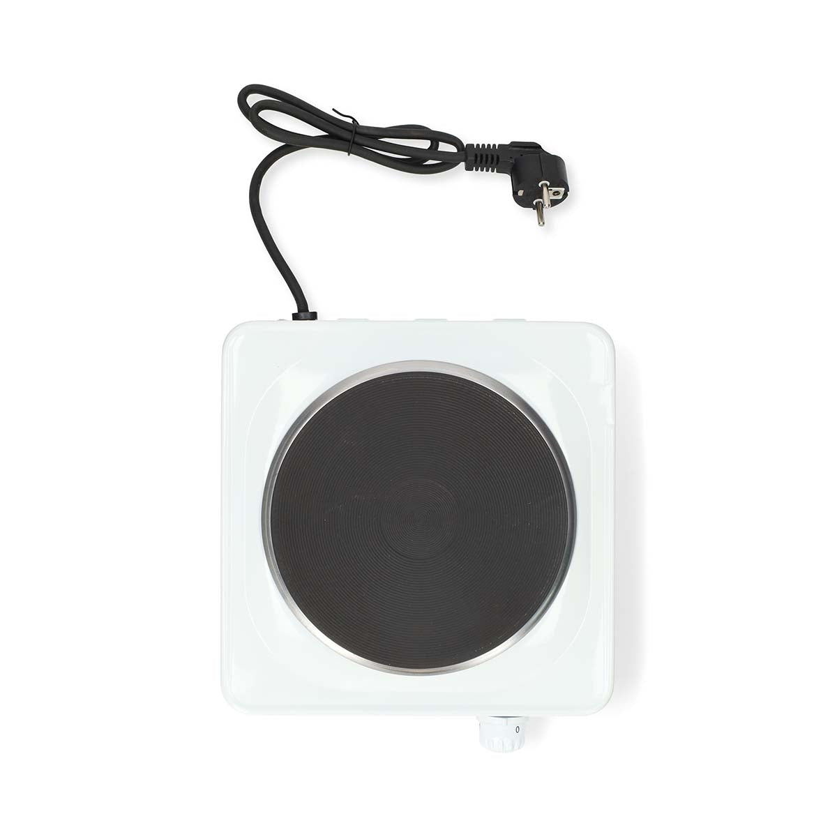 Elektrische Heizplatte | 1500 W | Ø 18,5 cm | 6 Heizstufen | Rutschfeste Füße | Weiß
