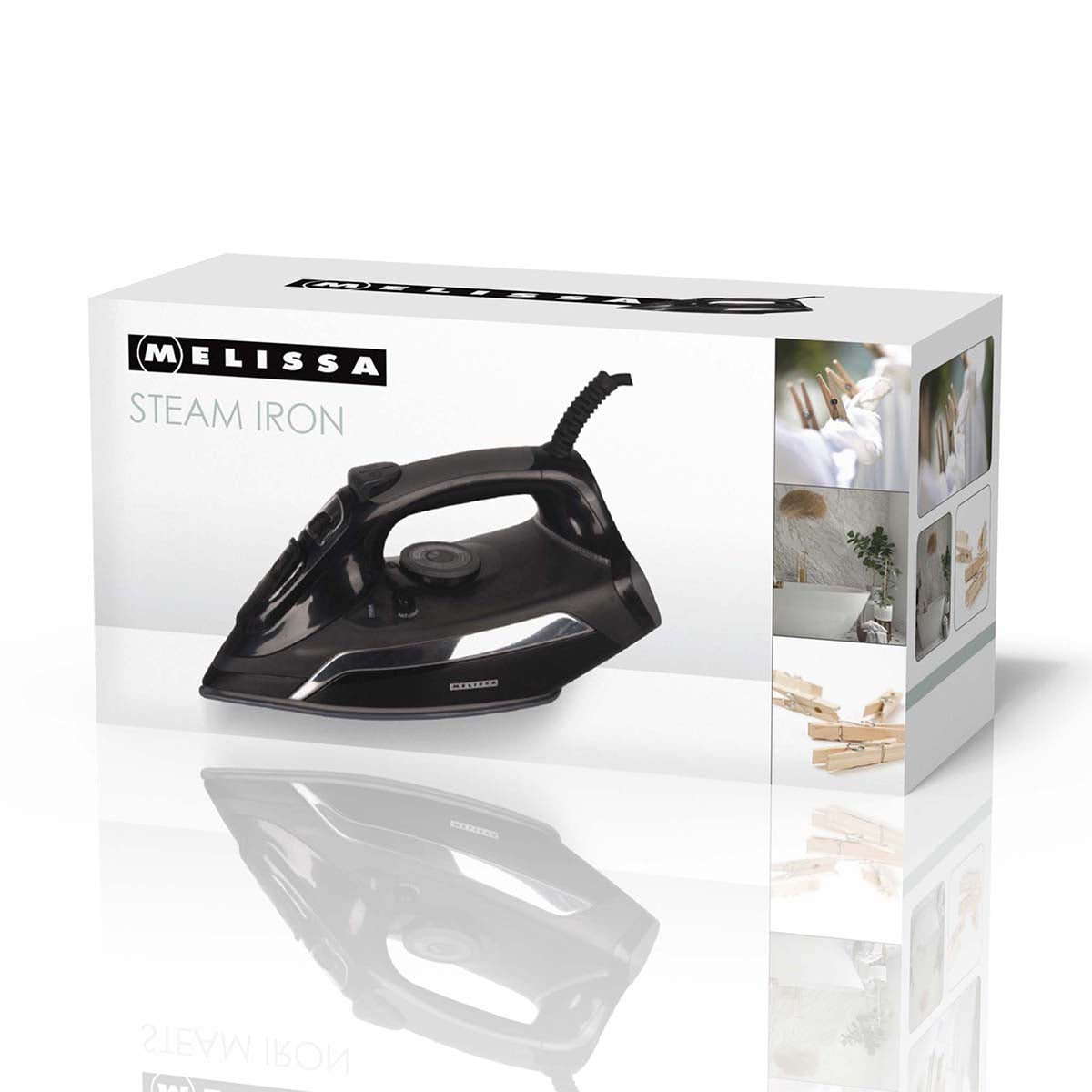 Dampfbügeleisen mit Keramiksohle 2500W Schwarz