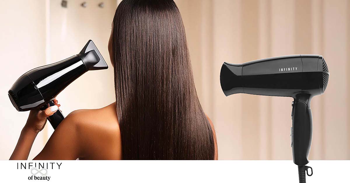 Haartrockner mit klappbarem Griff 1600W Schwarz