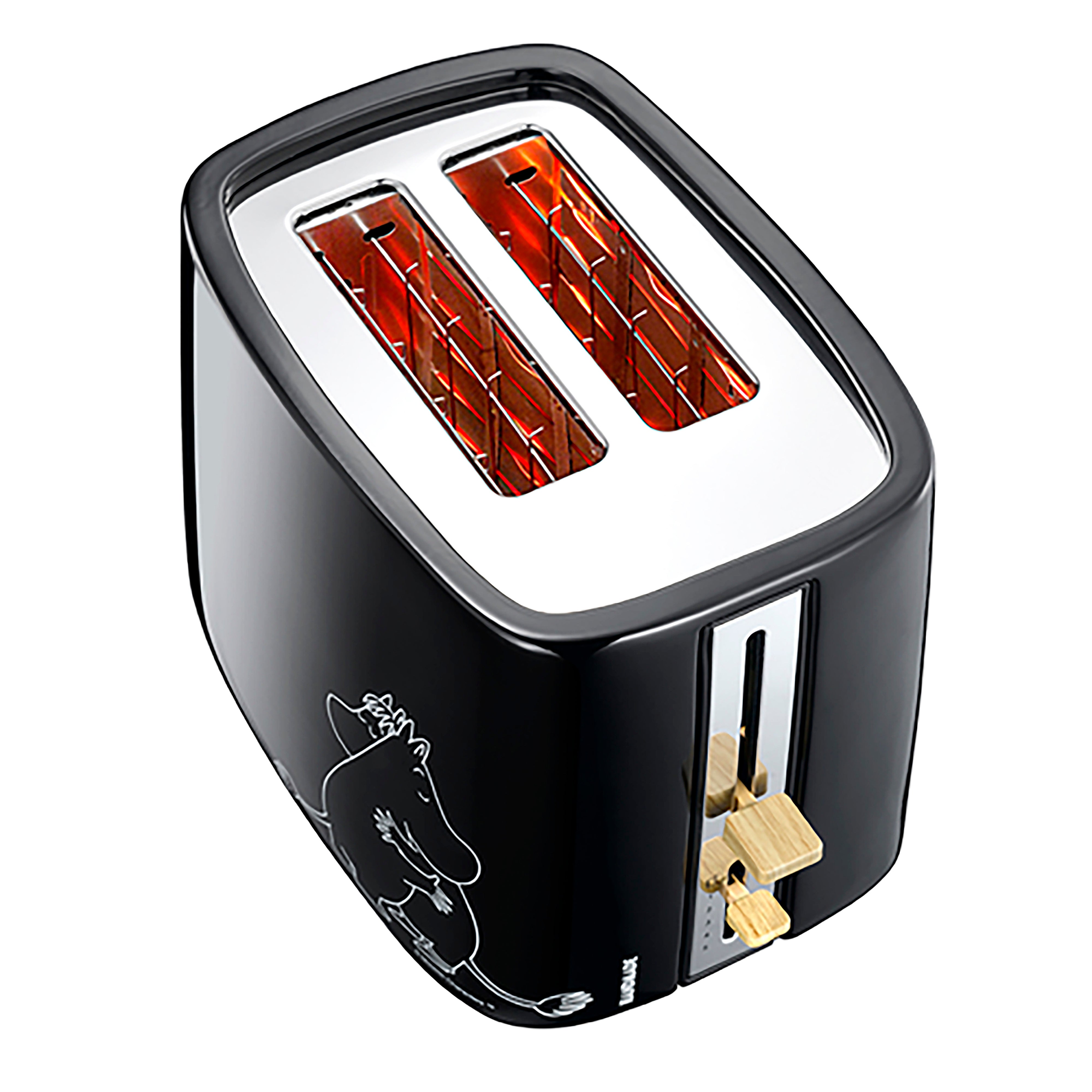 Keramik-Toaster 2 Scheiben schwarz 875W