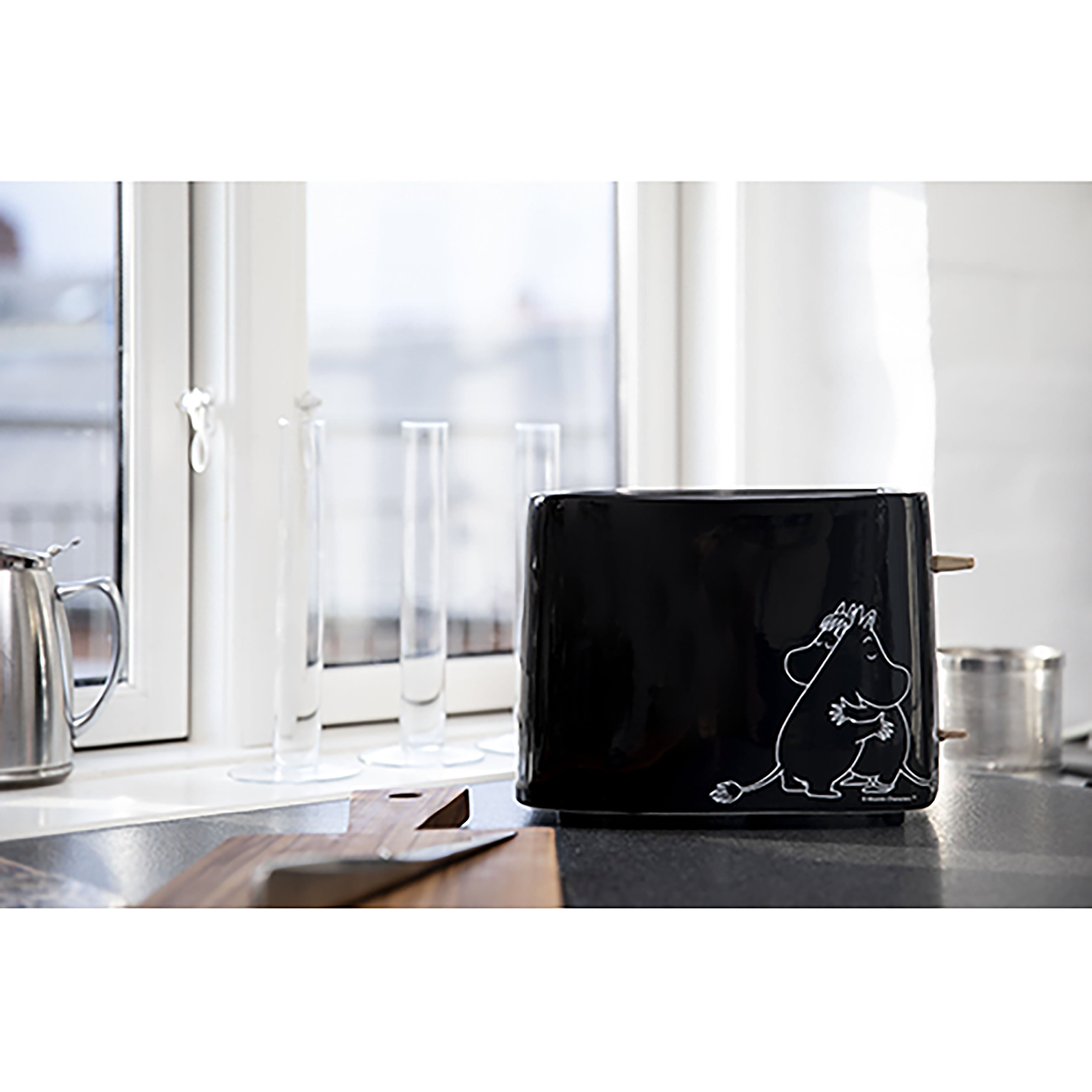 Keramik-Toaster 2 Scheiben schwarz 875W