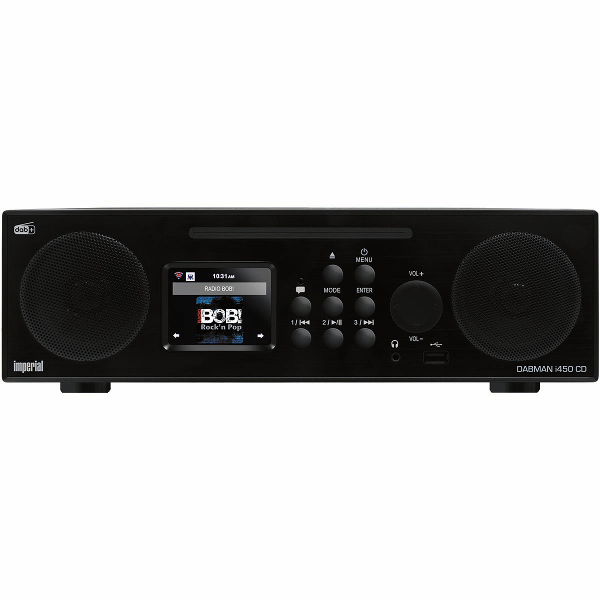Imperial DABMAN i450 CD Multifunktions-Stereo-Radio für DAB+ / FM / Internet Schwarz