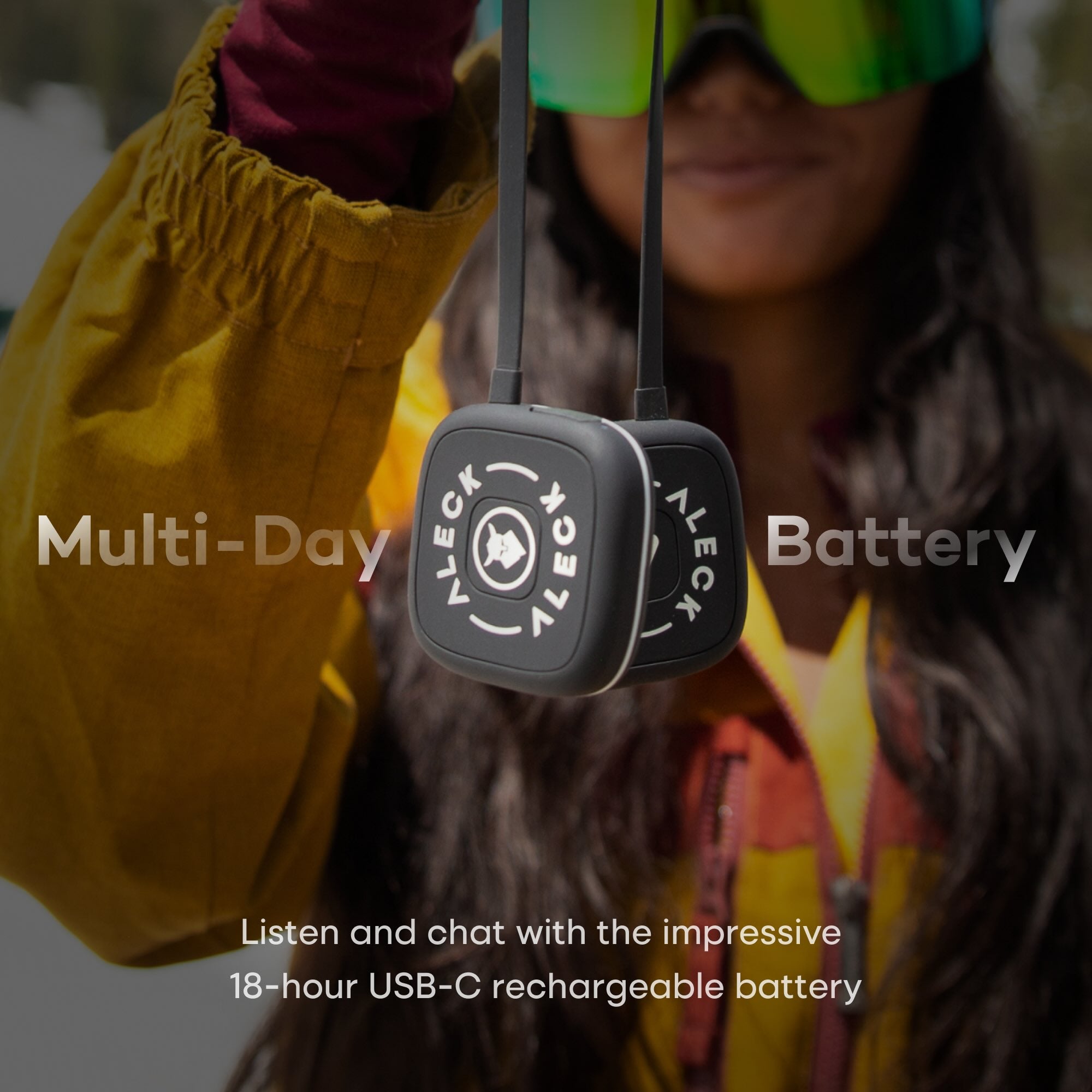 Aleck Nunchucks - Audio- und Kommunikations-Headset mit Push-To-Talk Technologie für Ski & Snowboard von Aleck