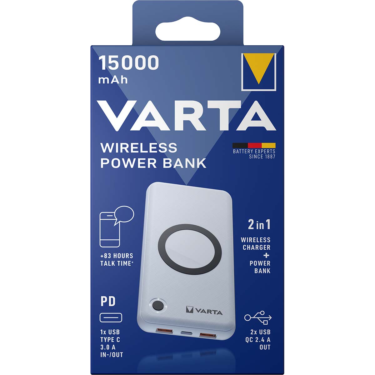 Kabellose Powerbank 15.000mAh