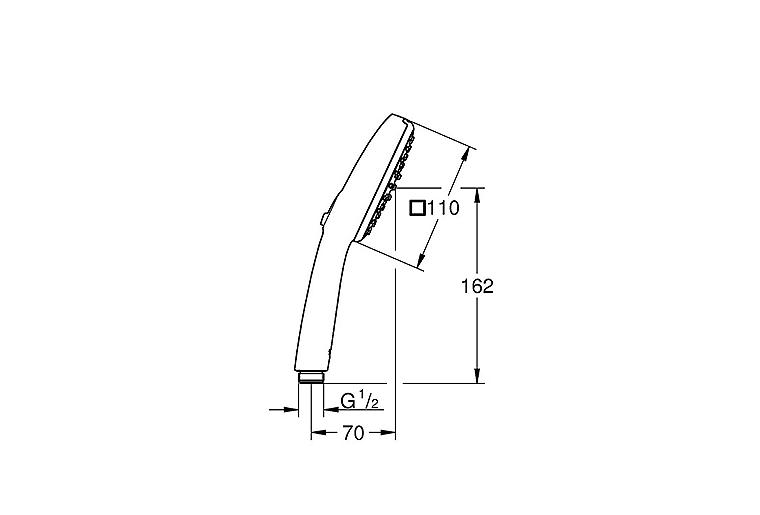 GROHE Tempesta 110 Cube- ECO Wasserspar Handbrause von Grohe nur 5,6 Liter anstelle 15 Liter