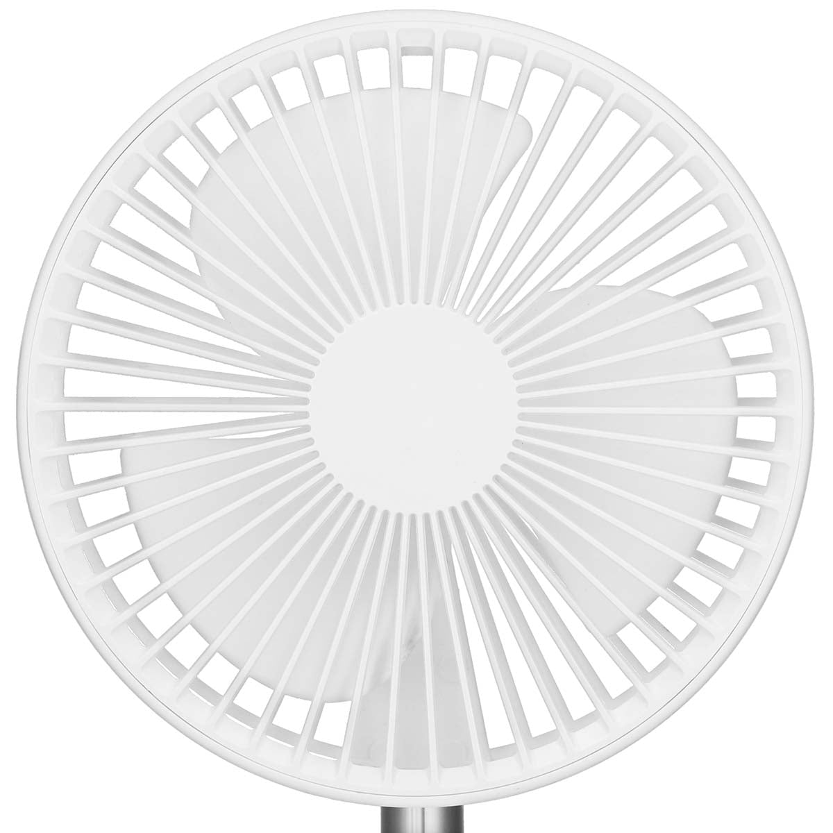 Tragbarer, flexibler Tisch- und 20-cm-Sockelventilator mit Li-Ionen-Akku Weiß