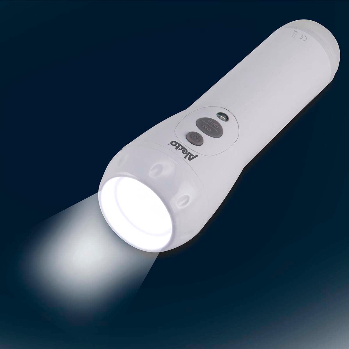 Wiederaufladbare LED-Taschenlampe Weiß