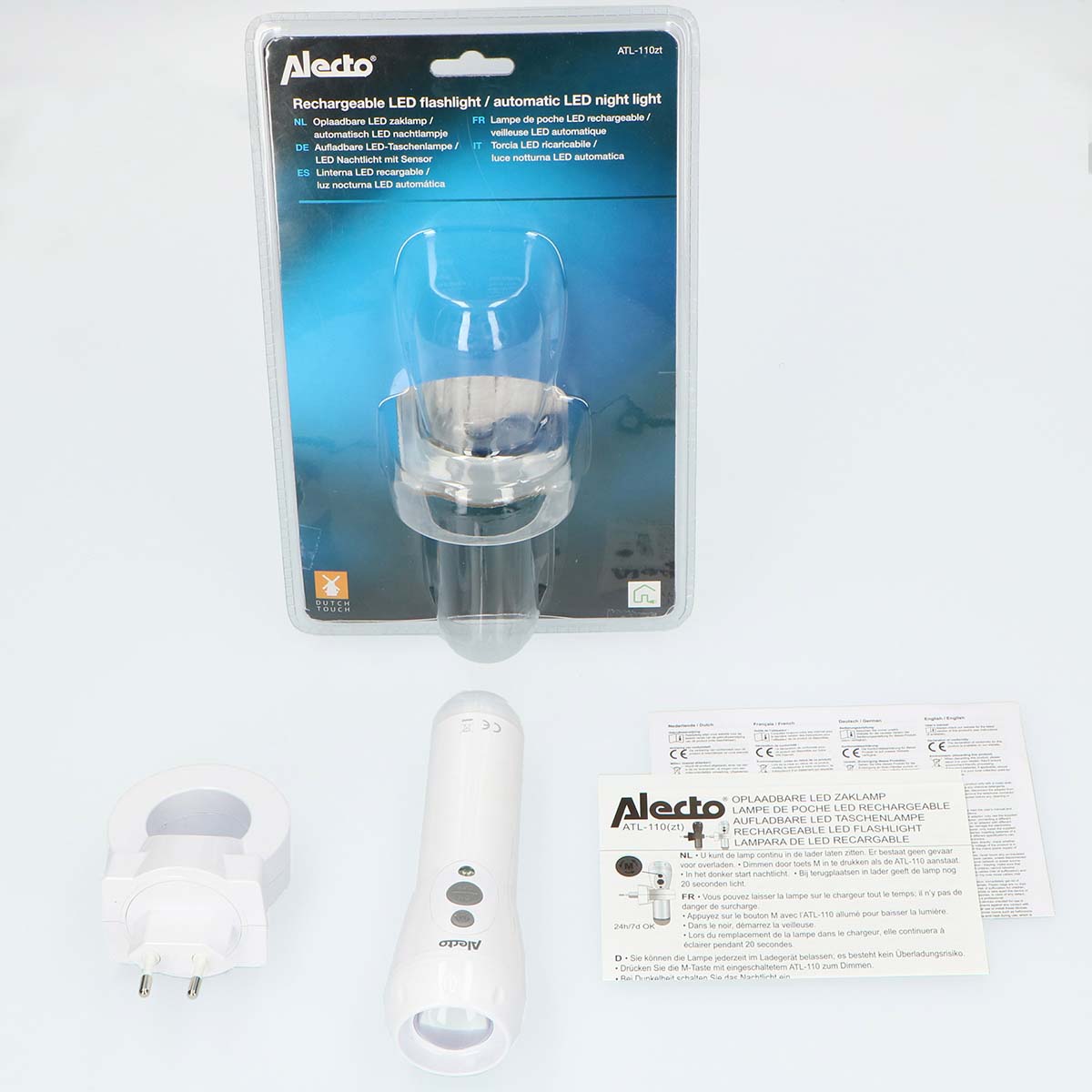Wiederaufladbare LED-Taschenlampe Weiß