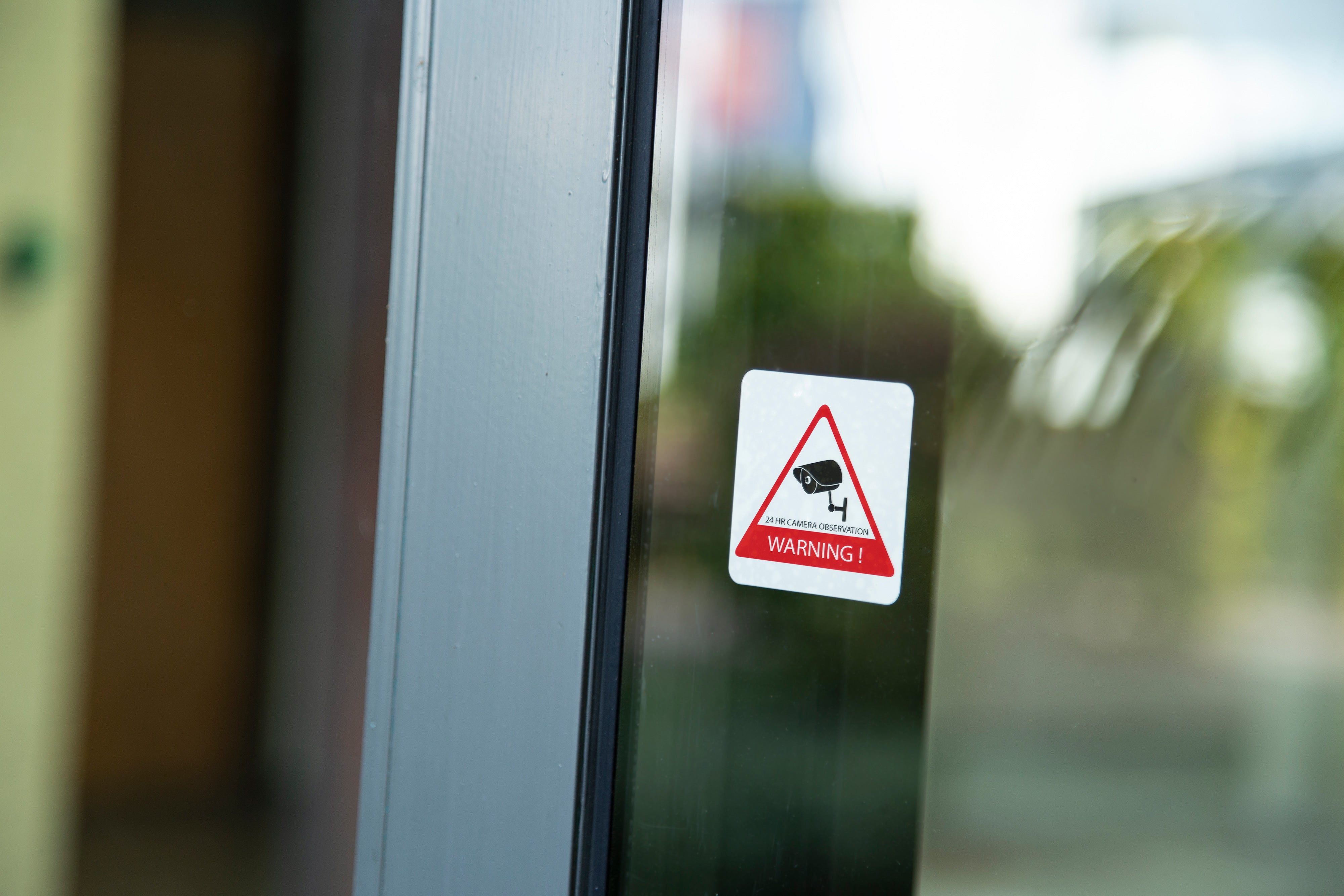 Fensteraufkleber Kameraüberwachung 5x