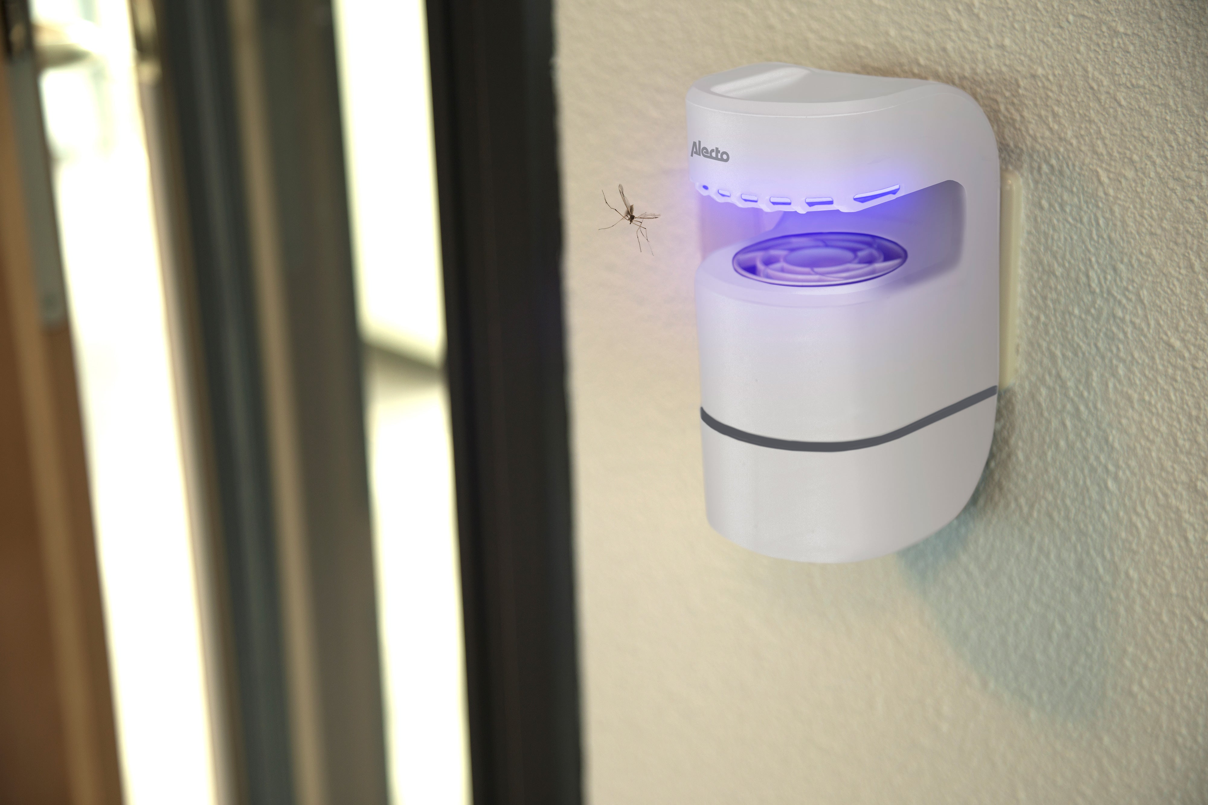 Insektenlampe Wirksam gegen Stechmücken, Fliegen und andere fliegende Insekten Plug and Play Weiß