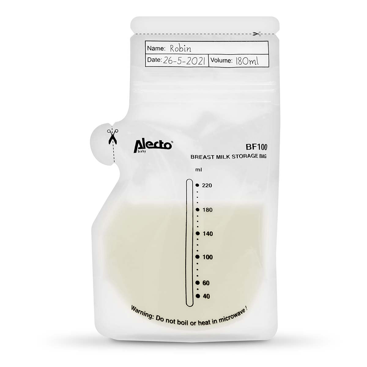 Muttermilchaufbewahrungsbeutel 220 ml, 100 Stück