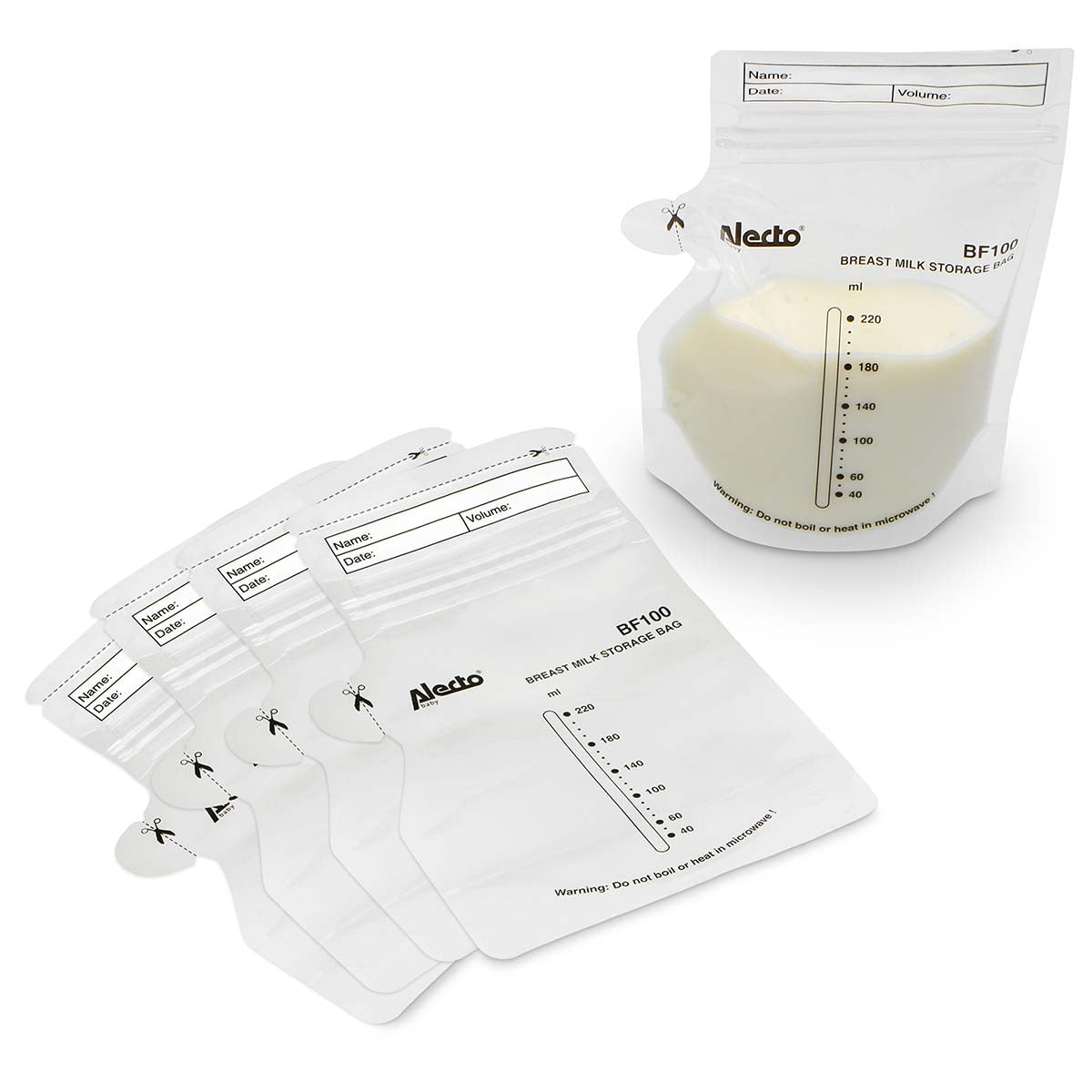 Muttermilchaufbewahrungsbeutel 220 ml, 100 Stück