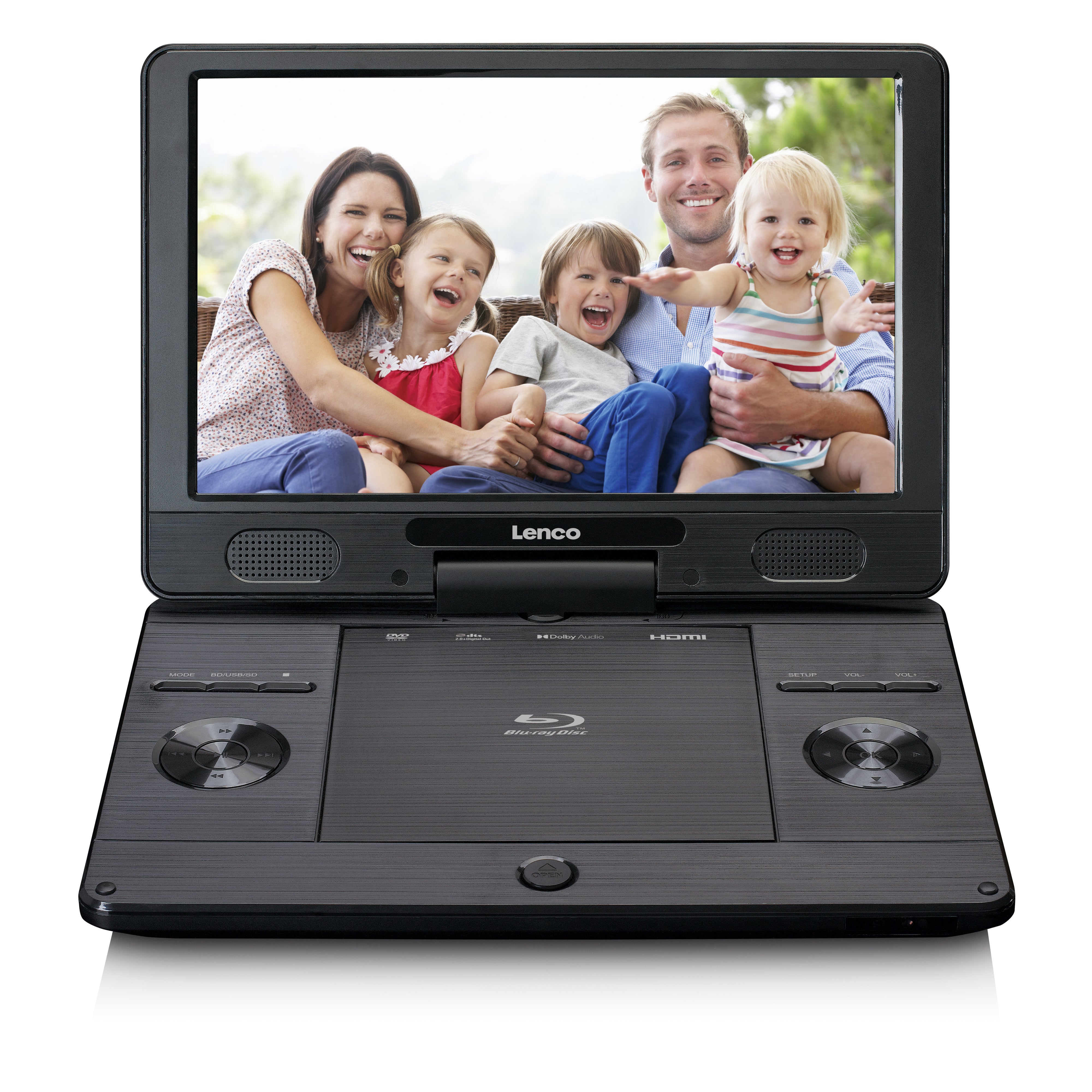Tragbarer 11,5" Bluray-DVD-Player Schwarz
