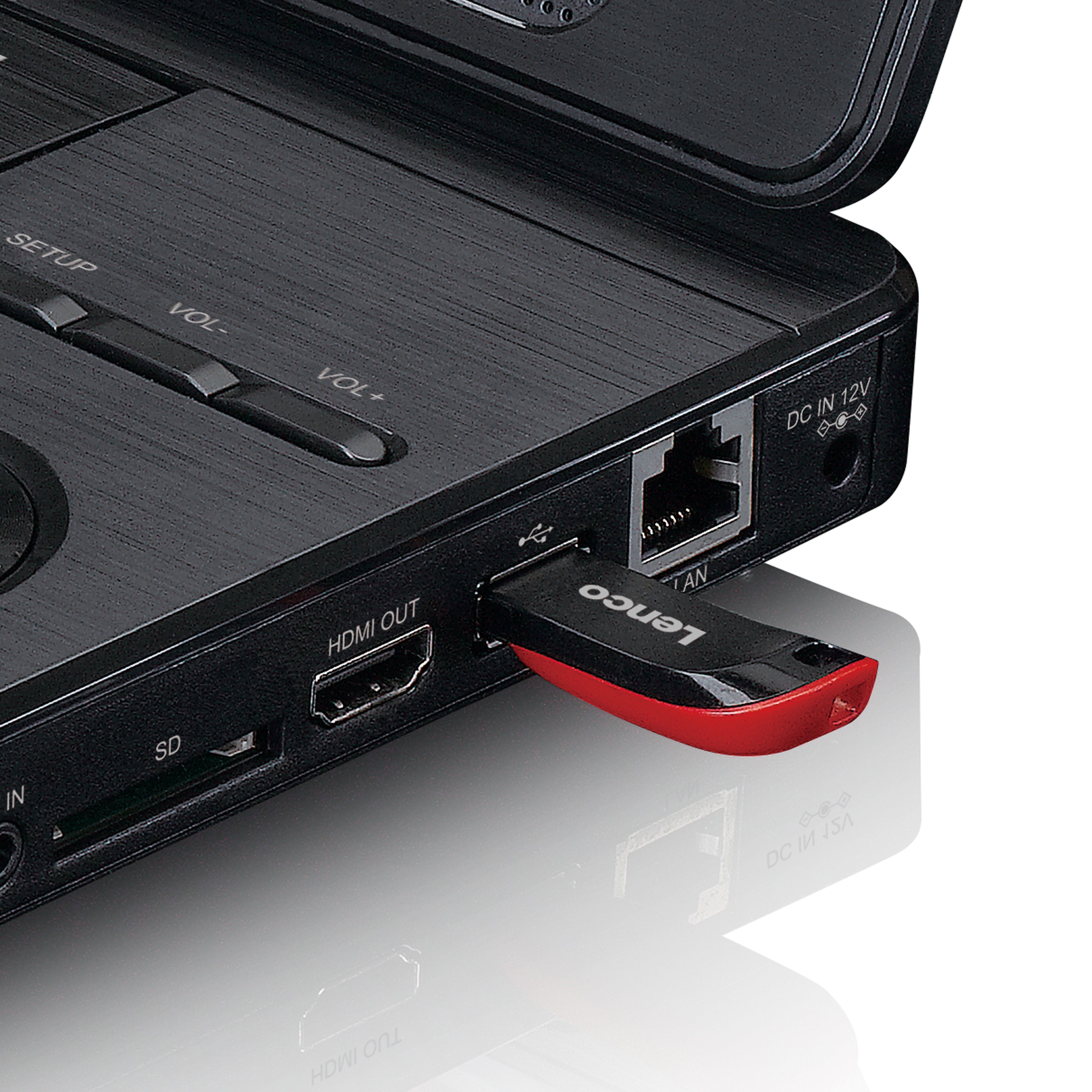 Tragbarer 11,5" Bluray-DVD-Player Schwarz