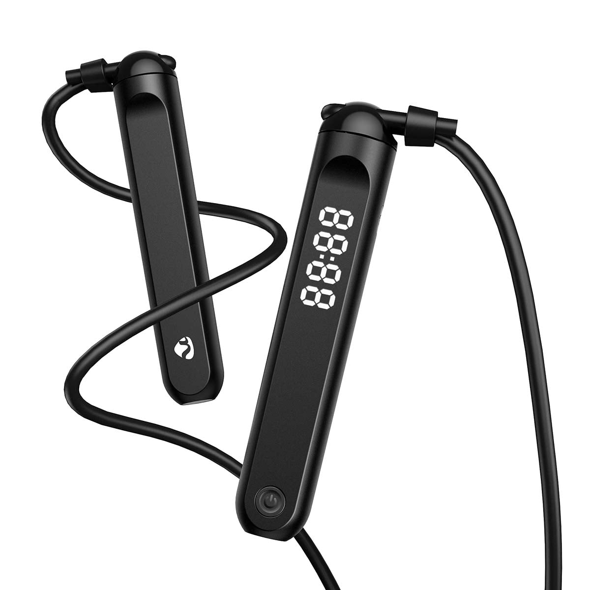 SmartLife Outdoor-Sport | Sprungseil | Bluetooth® | Dual Hall sensor | LED-Anzeige | PVC | 3.00 m | Akku-Bälle / Beutel mit Kordelzug | Schwarz