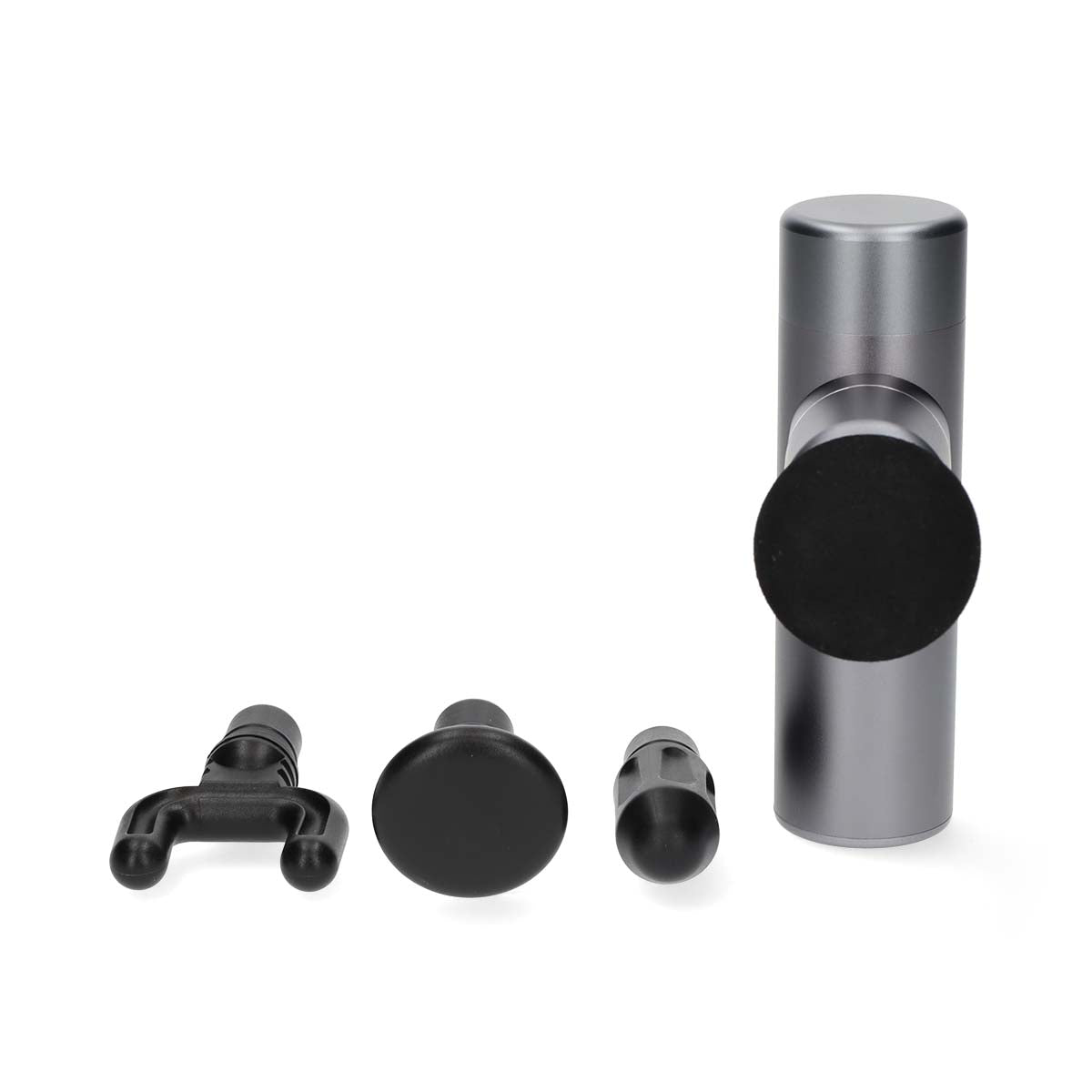 SmartLife Sport-Massagepistole | Akkubetrieben | N/A | Wiederaufladbar | 5 Massagemodi | Beutel mit Kordelzug / Flachkopf / Konischer Kopf / Kugelkopf / U-förmiger Kopf | Dunkelgrau