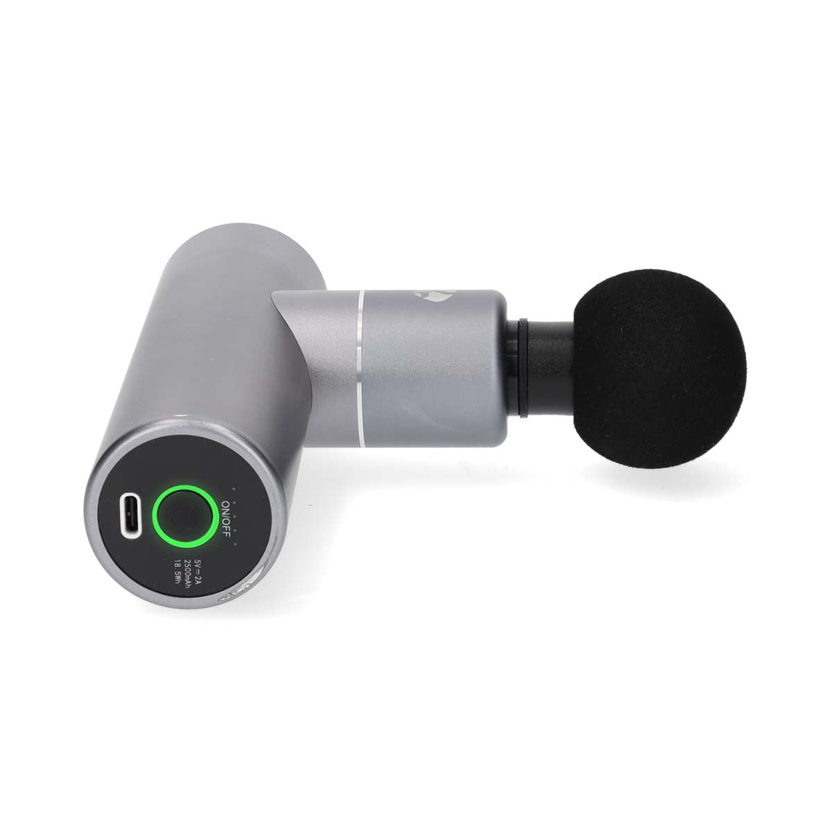 SmartLife Sport-Massagepistole | Akkubetrieben | N/A | Wiederaufladbar | 5 Massagemodi | Beutel mit Kordelzug / Flachkopf / Konischer Kopf / Kugelkopf / U-förmiger Kopf | Dunkelgrau