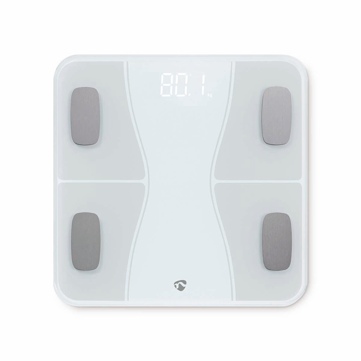 WIFI-SmartLife-Personenwaage | Bluetooth® | BMI / BMR / Fett / Gebeine / Gewicht / Muskeln / Wasser | 12 | Max. Last: 180 kg | Android™ / IOS | ABS / Glas | Weiss