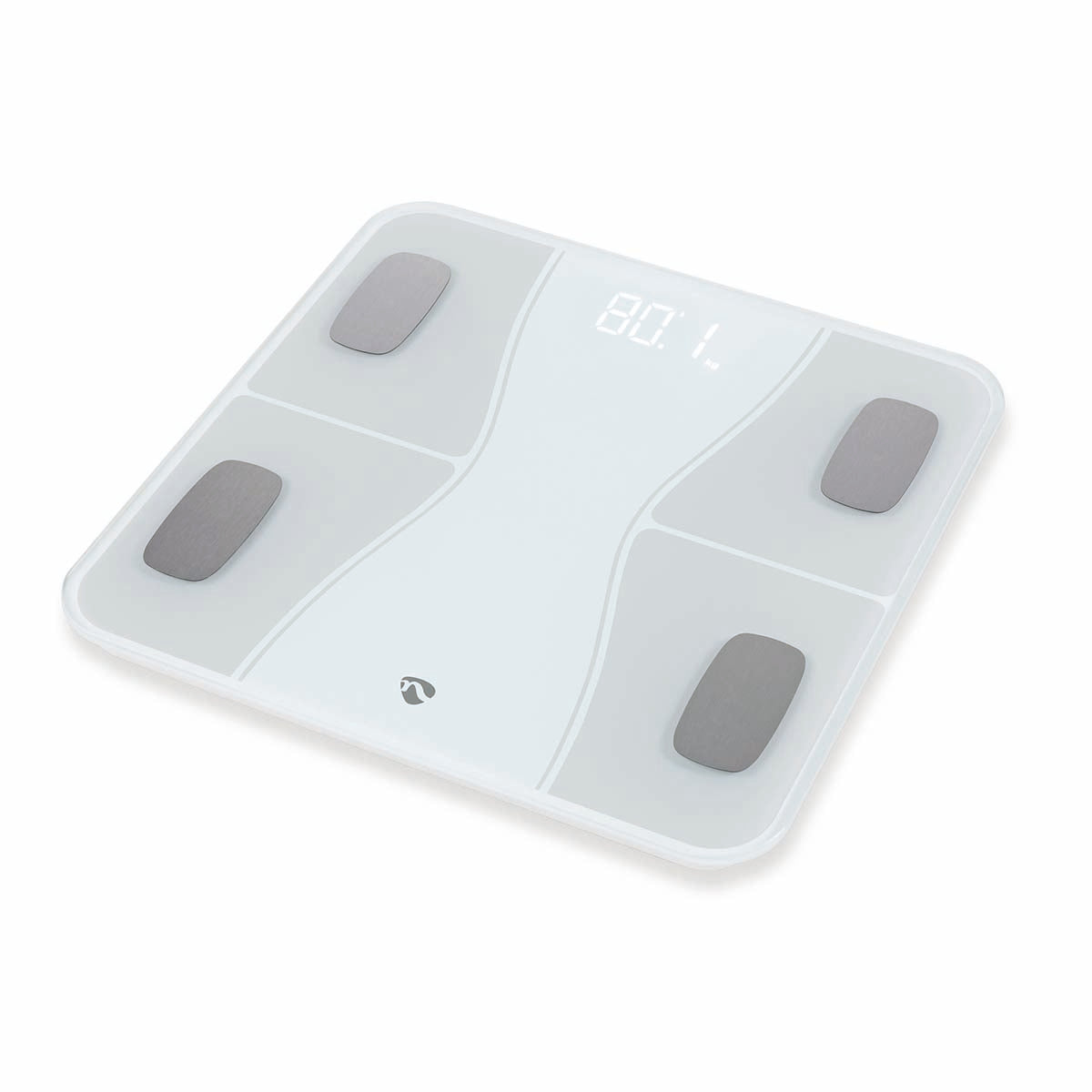 WIFI-SmartLife-Personenwaage | Bluetooth® | BMI / BMR / Fett / Gebeine / Gewicht / Muskeln / Wasser | 12 | Max. Last: 180 kg | Android™ / IOS | ABS / Glas | Weiss