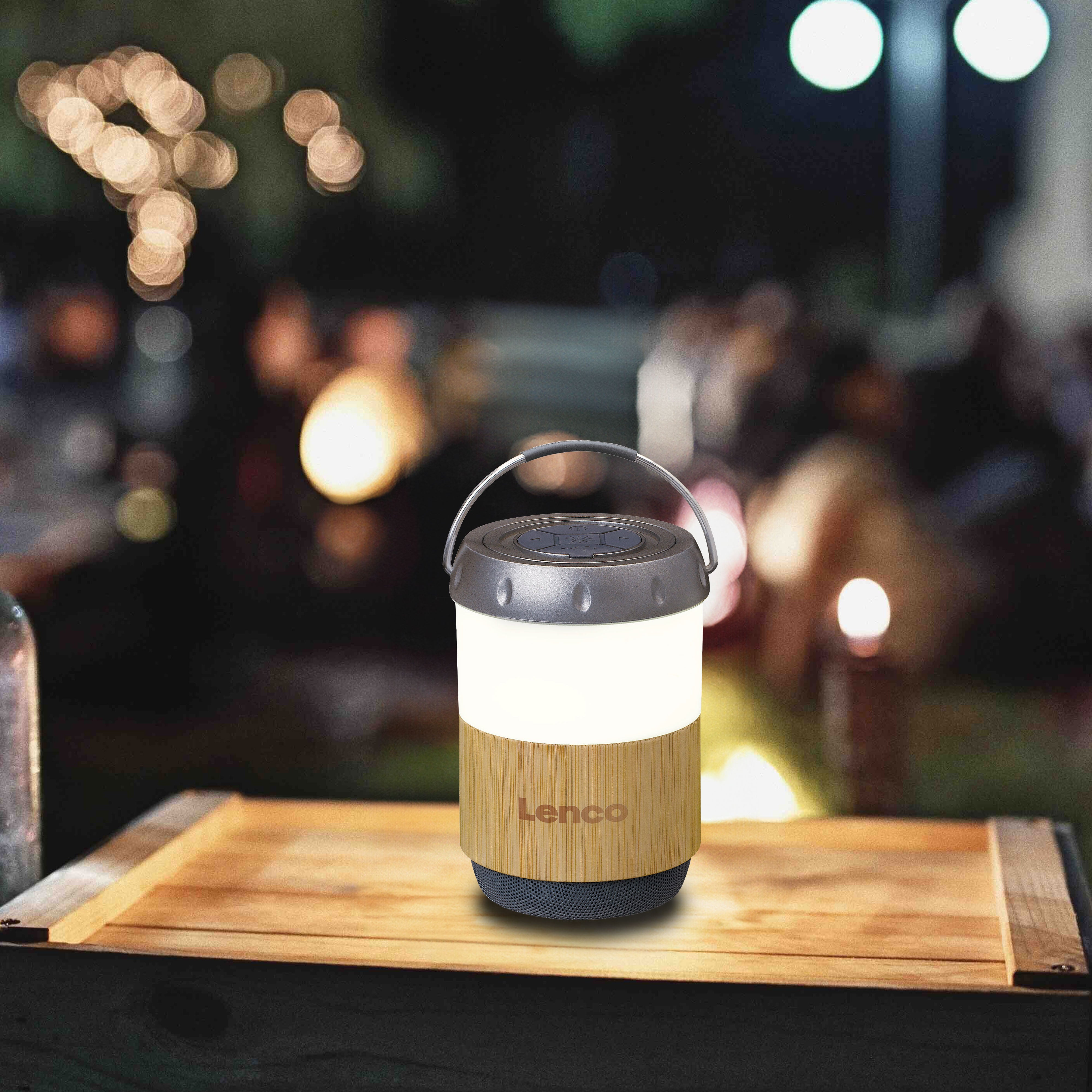 Laterne mit integriertem Bluetooth®-Lautsprecher Bamboo