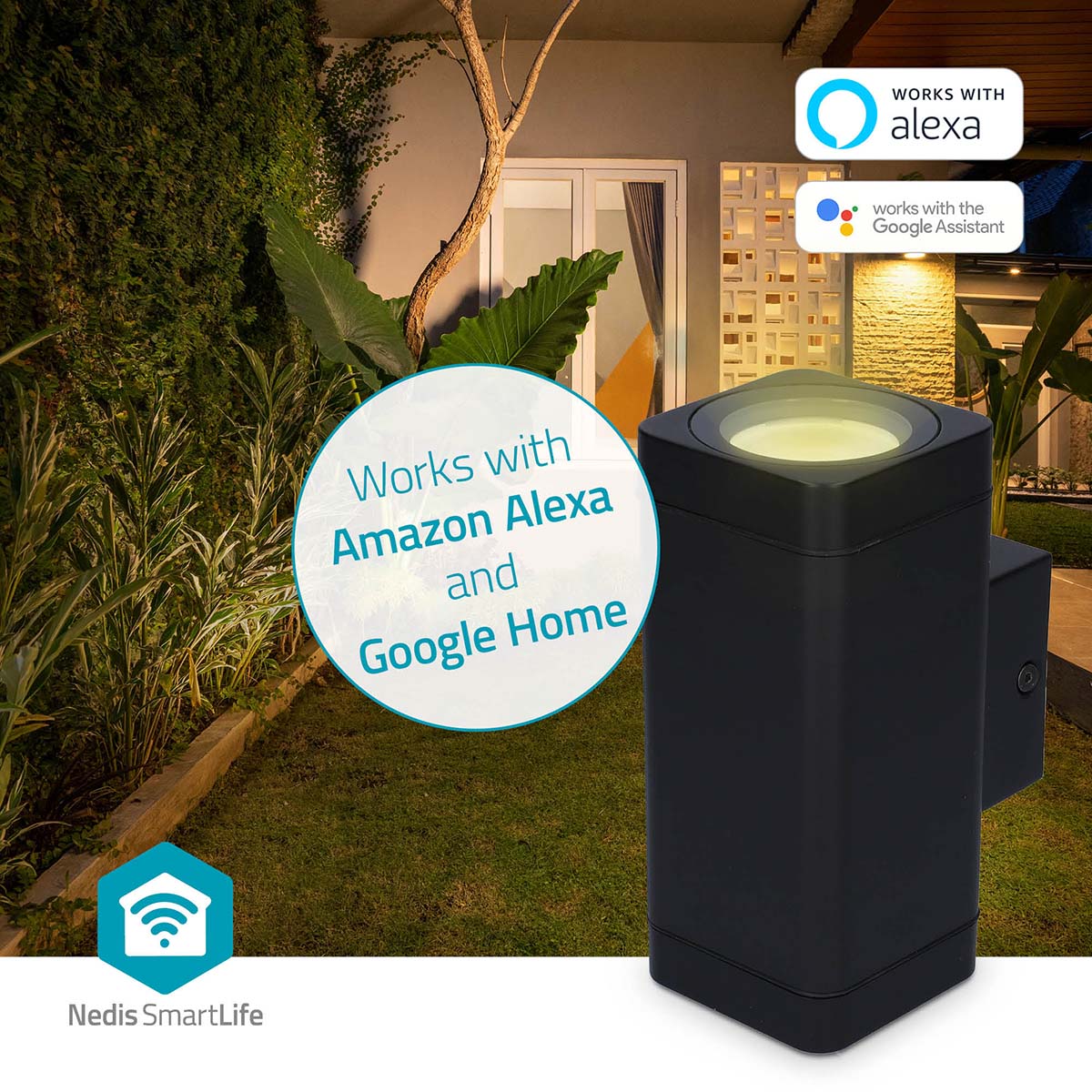 Smartlife-Außenleuchte | 760 lm | Bluetooth® | 8.5 W | Warm bis kühlen weiß | 2700 - 6500 K | ABS | Android™ / IOS