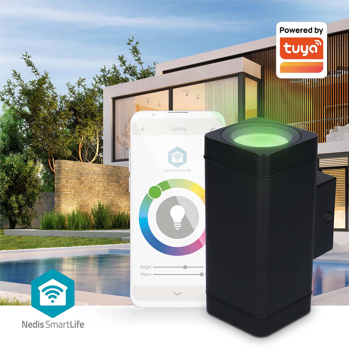Smartlife-Außenleuchte | 760 lm | Bluetooth® | 8.5 W | Warm bis kühlen weiß | 2700 - 6500 K | ABS | Android™ / IOS