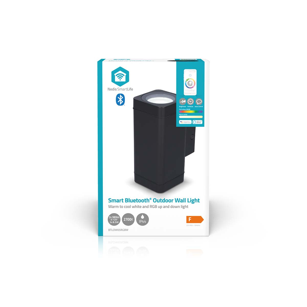 Smartlife-Außenleuchte | 760 lm | Bluetooth® | 8.5 W | Warm bis kühlen weiß | 2700 - 6500 K | ABS | Android™ / IOS