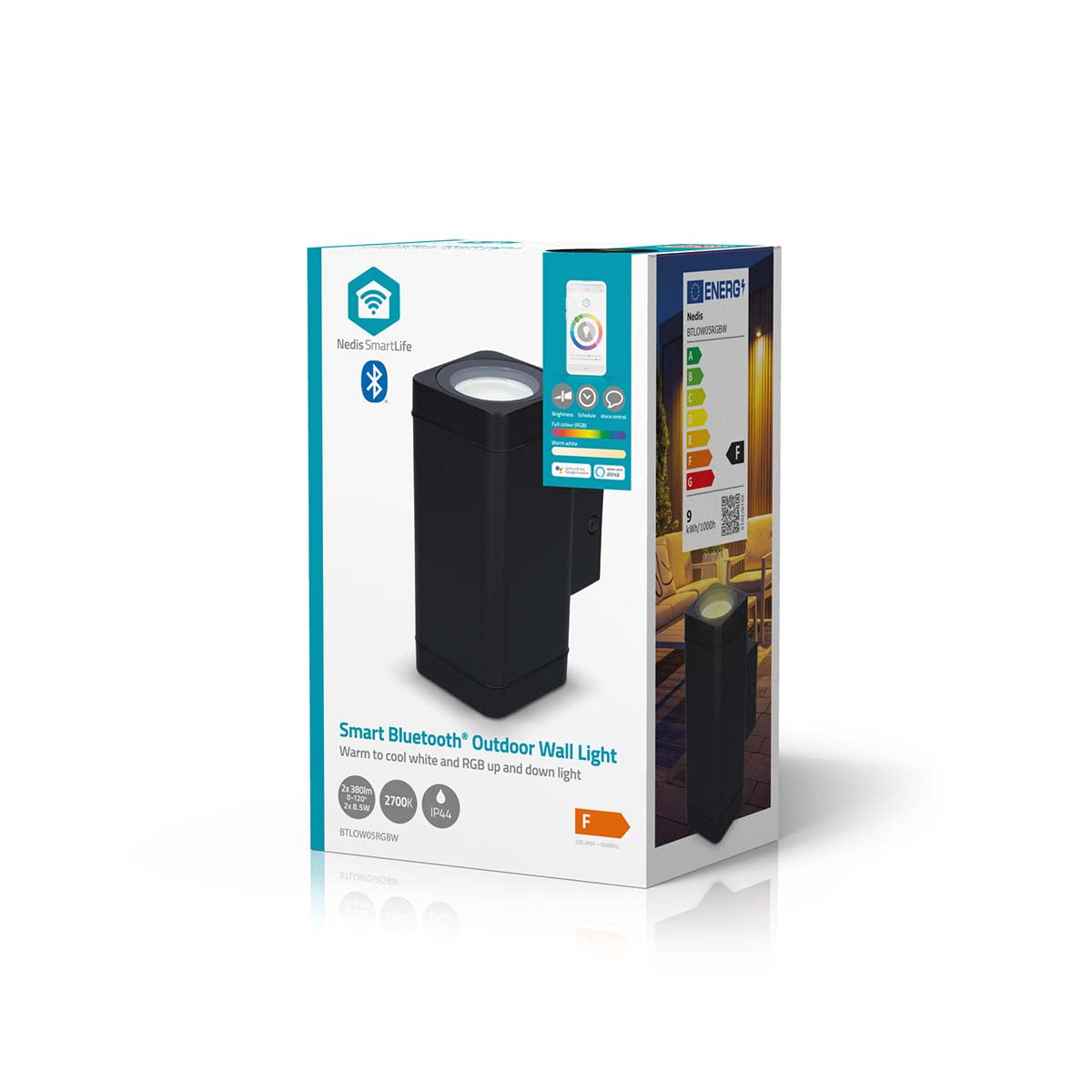 Smartlife-Außenleuchte | 760 lm | Bluetooth® | 8.5 W | Warm bis kühlen weiß | 2700 - 6500 K | ABS | Android™ / IOS
