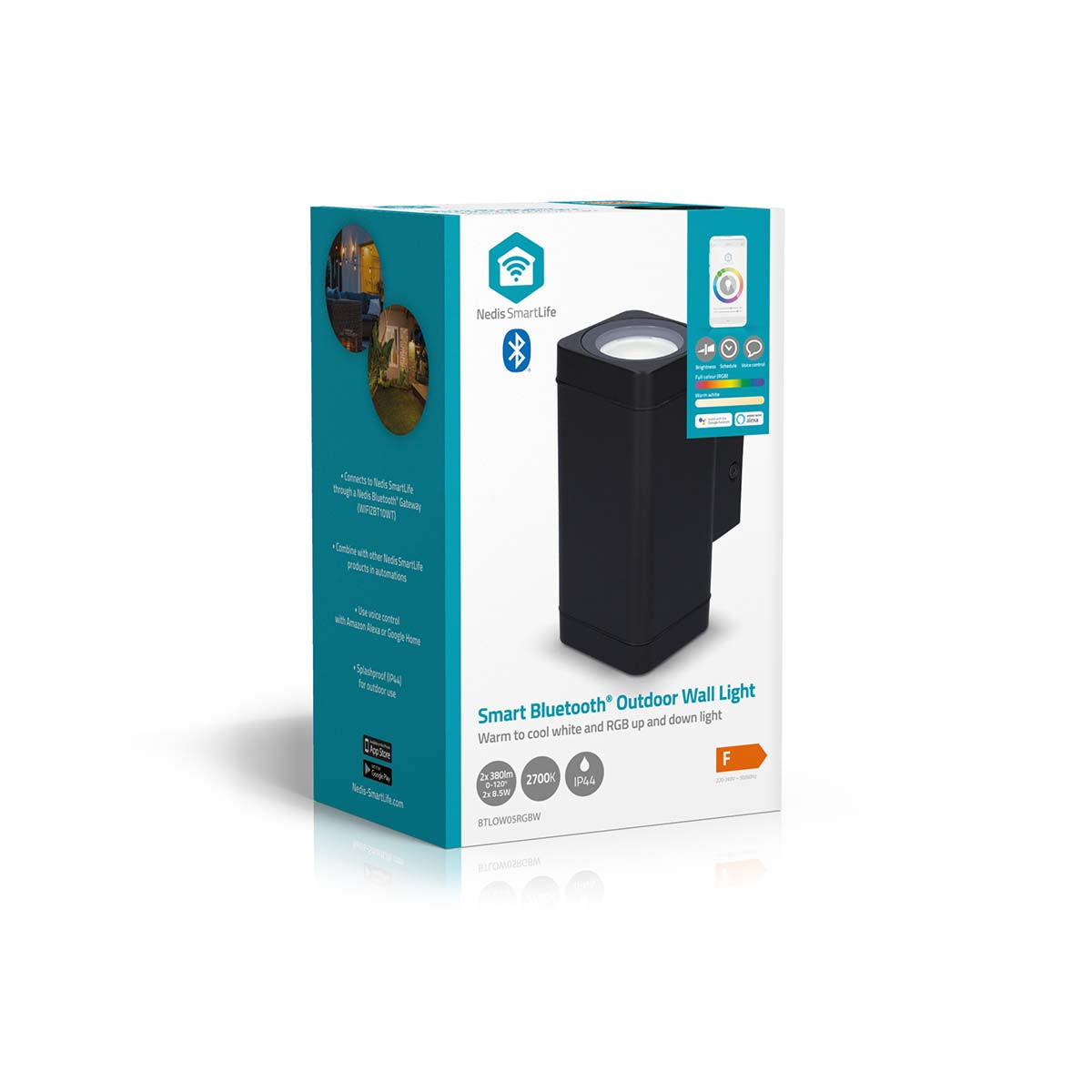 Smartlife-Außenleuchte | 760 lm | Bluetooth® | 8.5 W | Warm bis kühlen weiß | 2700 - 6500 K | ABS | Android™ / IOS