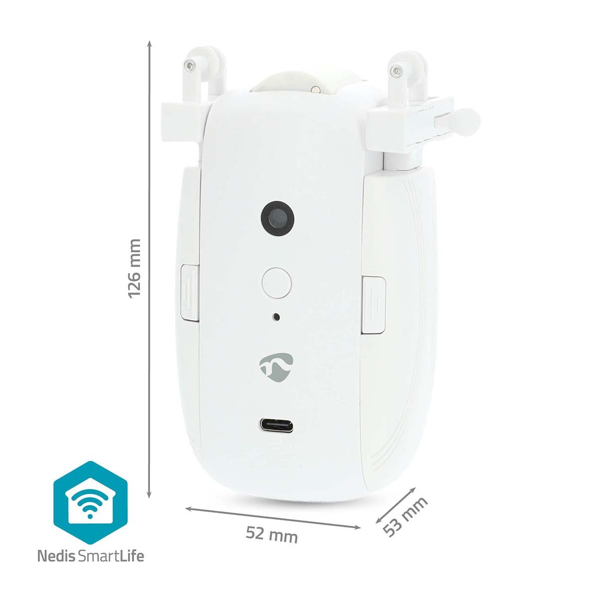 SmartLife Vorhang Roboter | I-Schiene / U-Schiene | Vorhänge | Batteriebetrieben / Stromversorgung über USB | 4000 mAh | Bluetooth® | Weiss